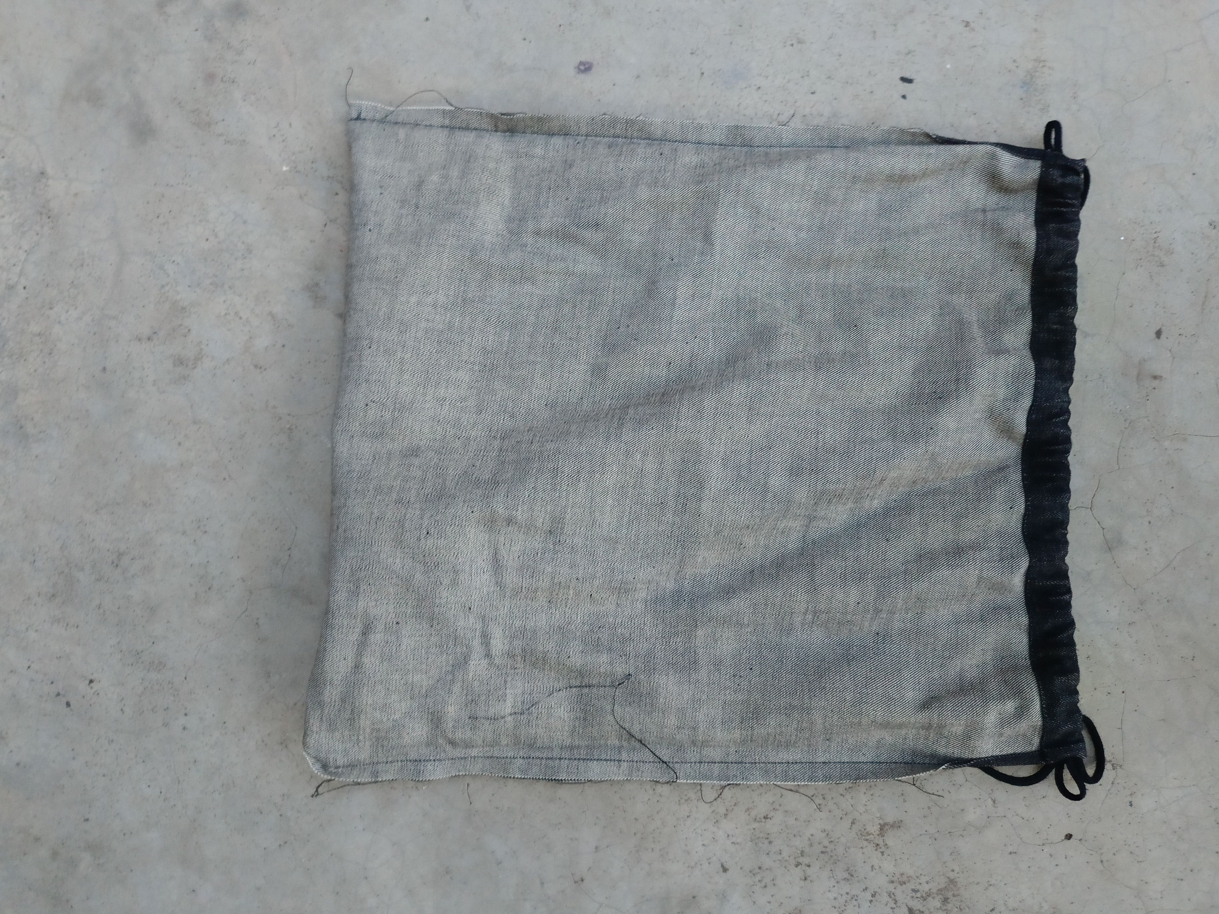 Momotaro Jeans Kurashiki Triathlon By Momotaro Jeans Drawstrings Bag Denim Size ONE SIZE - 6 Thumbnail