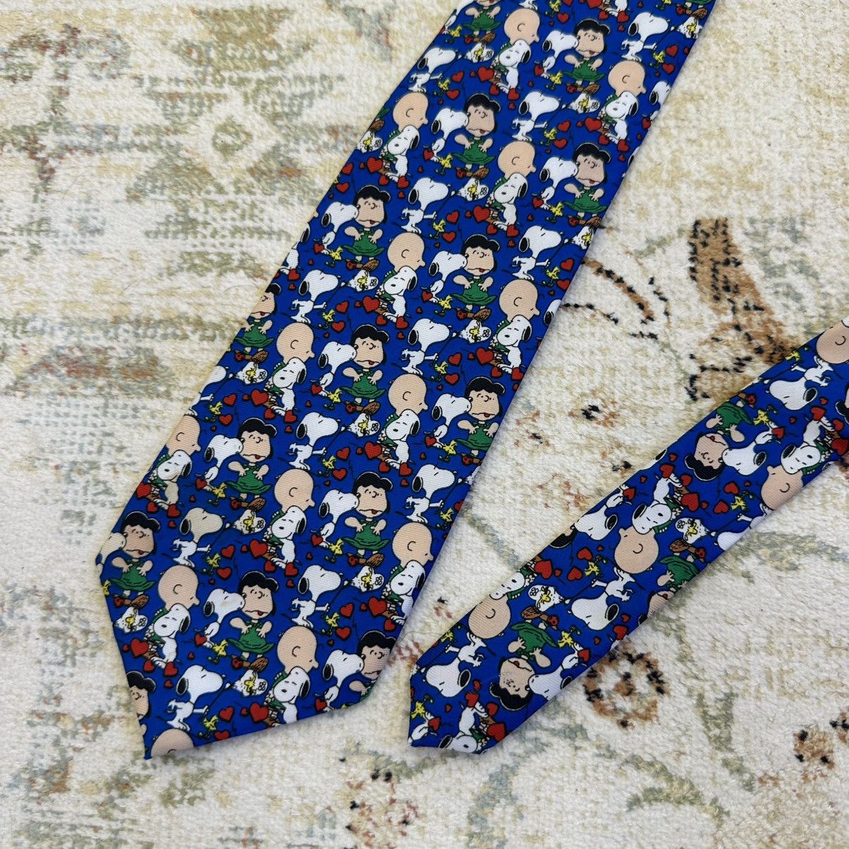Vintage Vintage Tie Peanuts Silk Cartoon Network Old Money Y2K 00s Size ONE SIZE - 6 Thumbnail