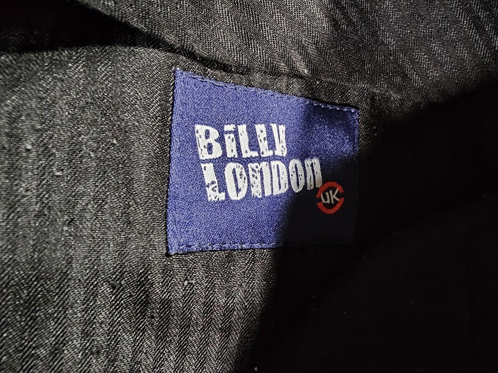Designer Billy London Pants 36X32 Gray Straight Leg Slacks HEM OUT Size US 36 / EU 52 - 3 Thumbnail