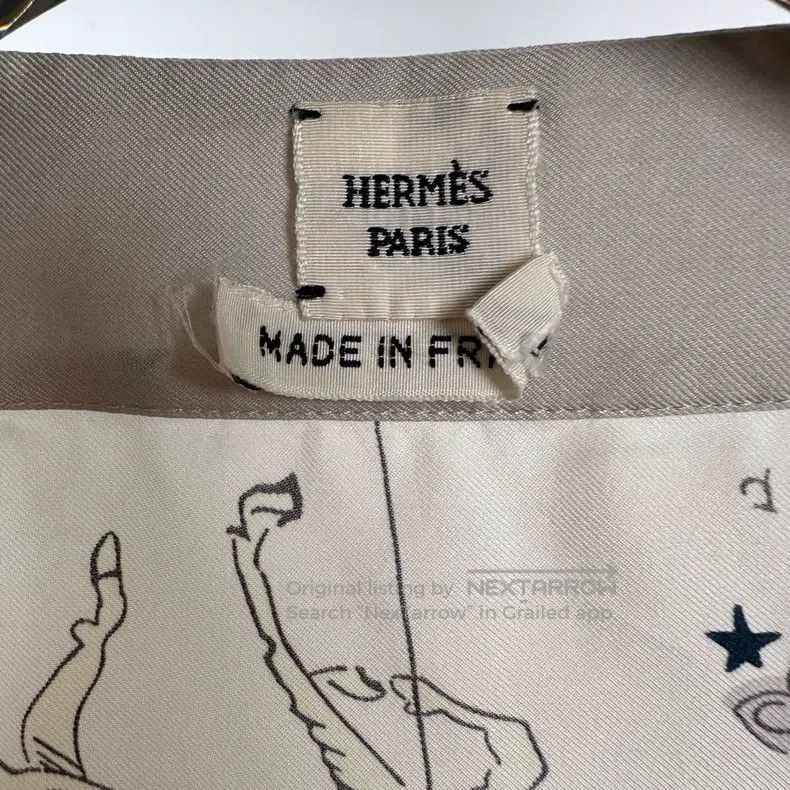 Hermes Hermes white vintage sleeveless silk top Size XS / US 0-2 / IT 36-38 - 3 Thumbnail