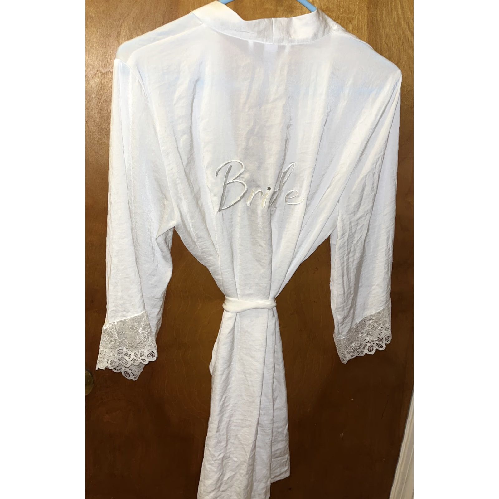 Vintage Secret Treasures White Embroidered Bride Robe Lace Trim Size S (4-6) Robe | Robes | White Lace Embroidered Bride Secret Treasures Size S 4-6 Size ONE SIZE - 5 Thumbnail