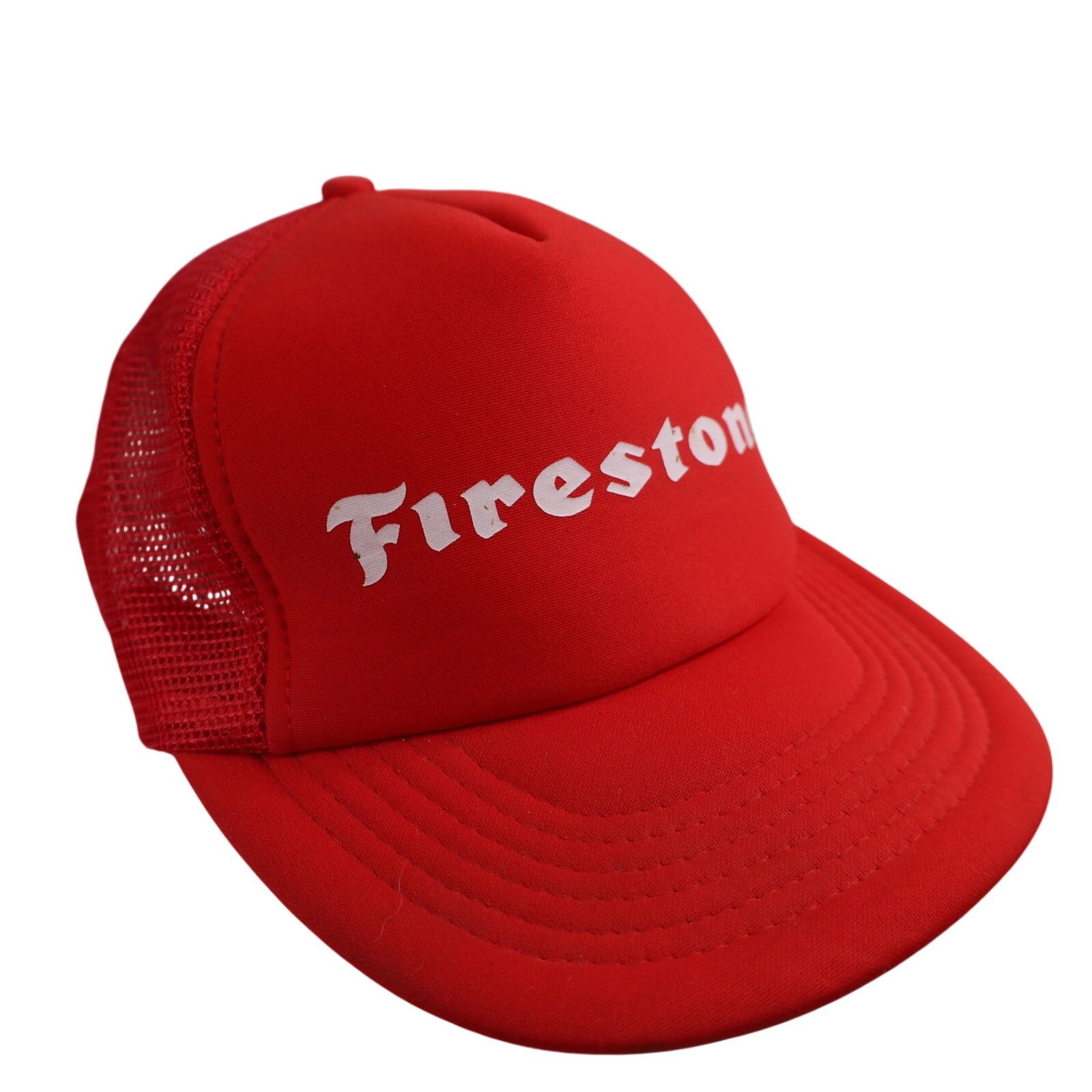 Vintage Vintage Firestone Spellout Mesh Foam Trucker Hat Size ONE SIZE - 2 Thumbnail