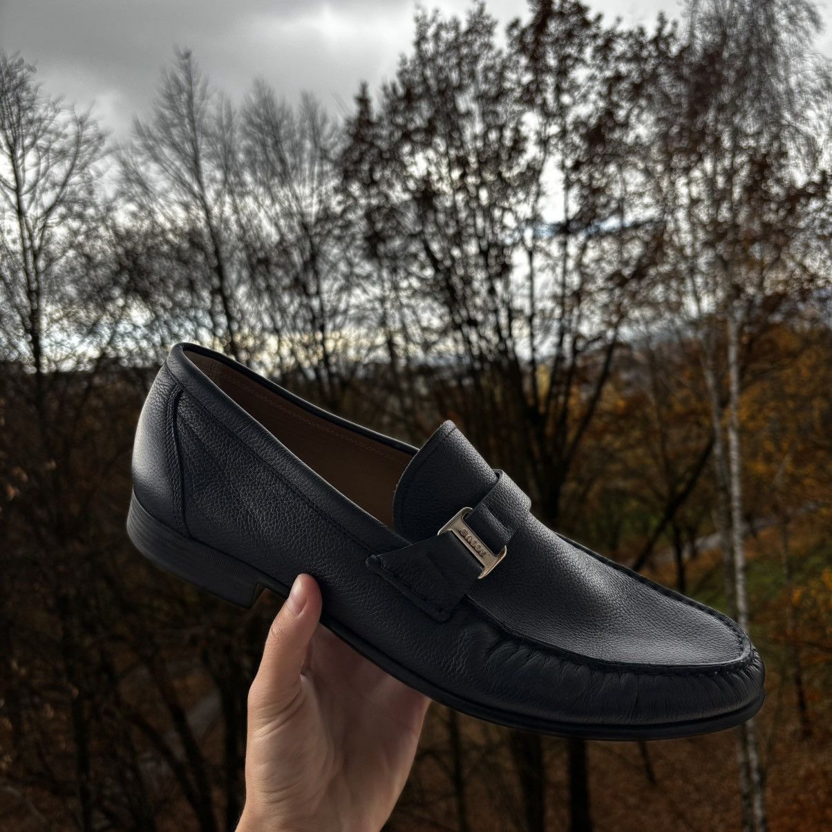 Bally BALLY DENNI/00 BLACK CALF GRAINED 6175622 MEN'S size 12 Size US 12 / EU 45 - 1 Thumbnail