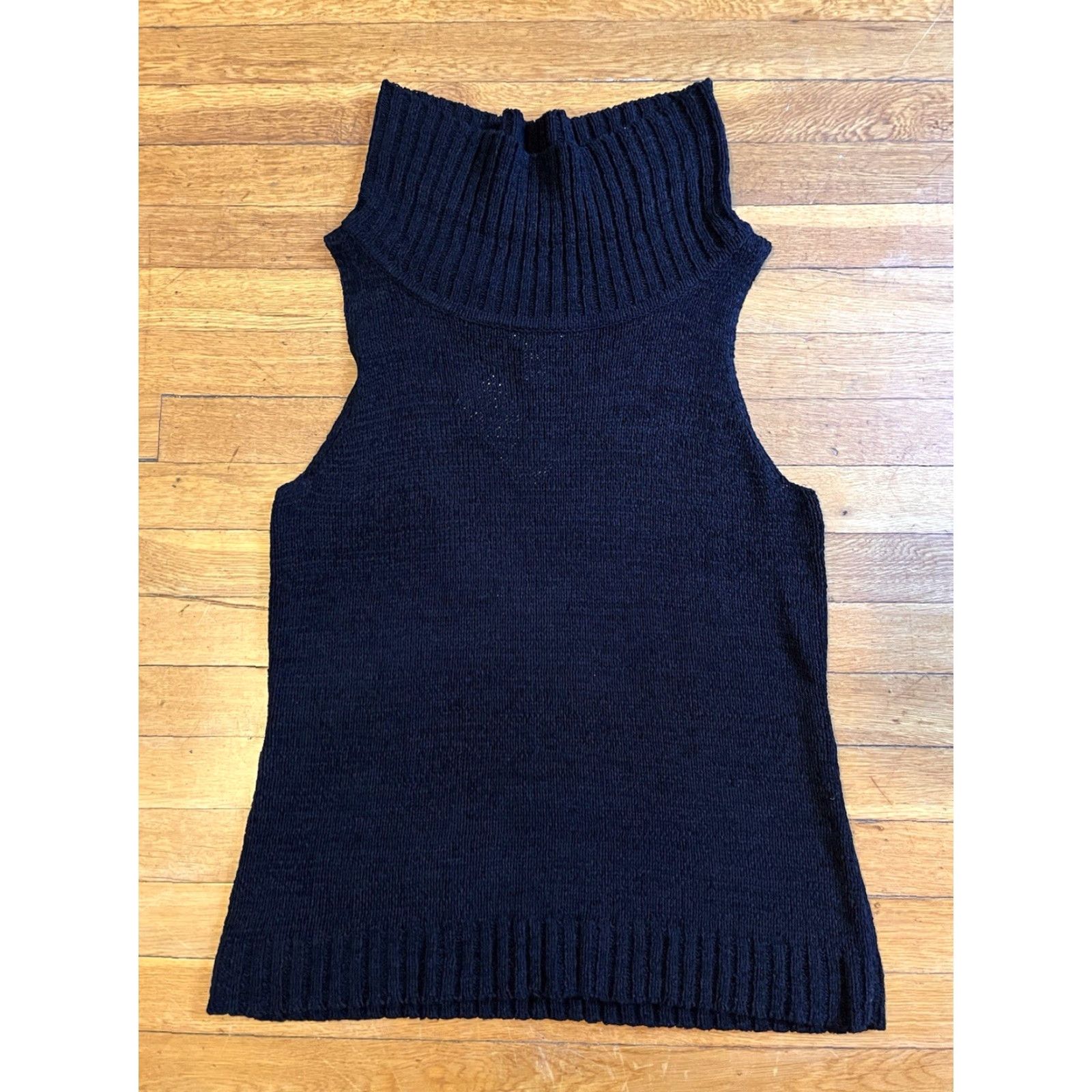 Vintage VINTAGE Chico’s Design Turtleneck Vest Sweater Women’s XL Black Knit VEST Bohemian Retro GrL Mens Women? Size XL / US 12-14 / IT 48-50 - 2 Thumbnail