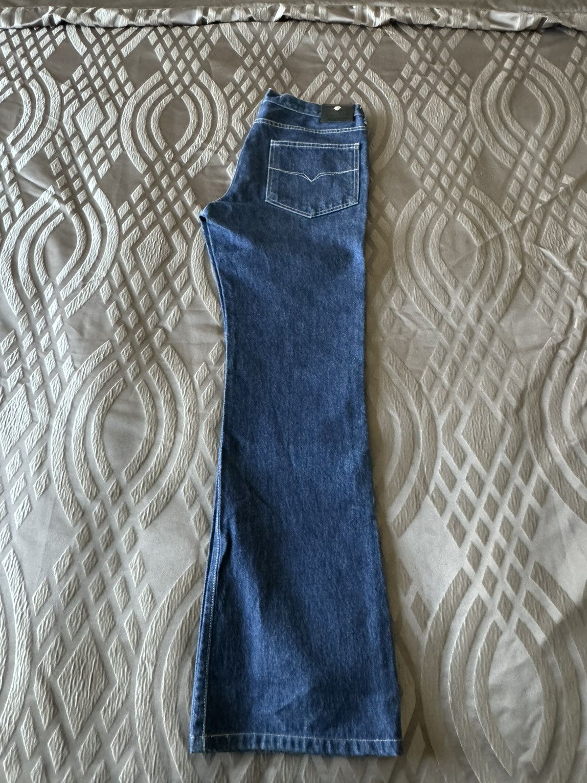 Versace Women’s Low rise wide leg Versace blue jeans Size 36" / US 14 / IT 50 - 3 Thumbnail