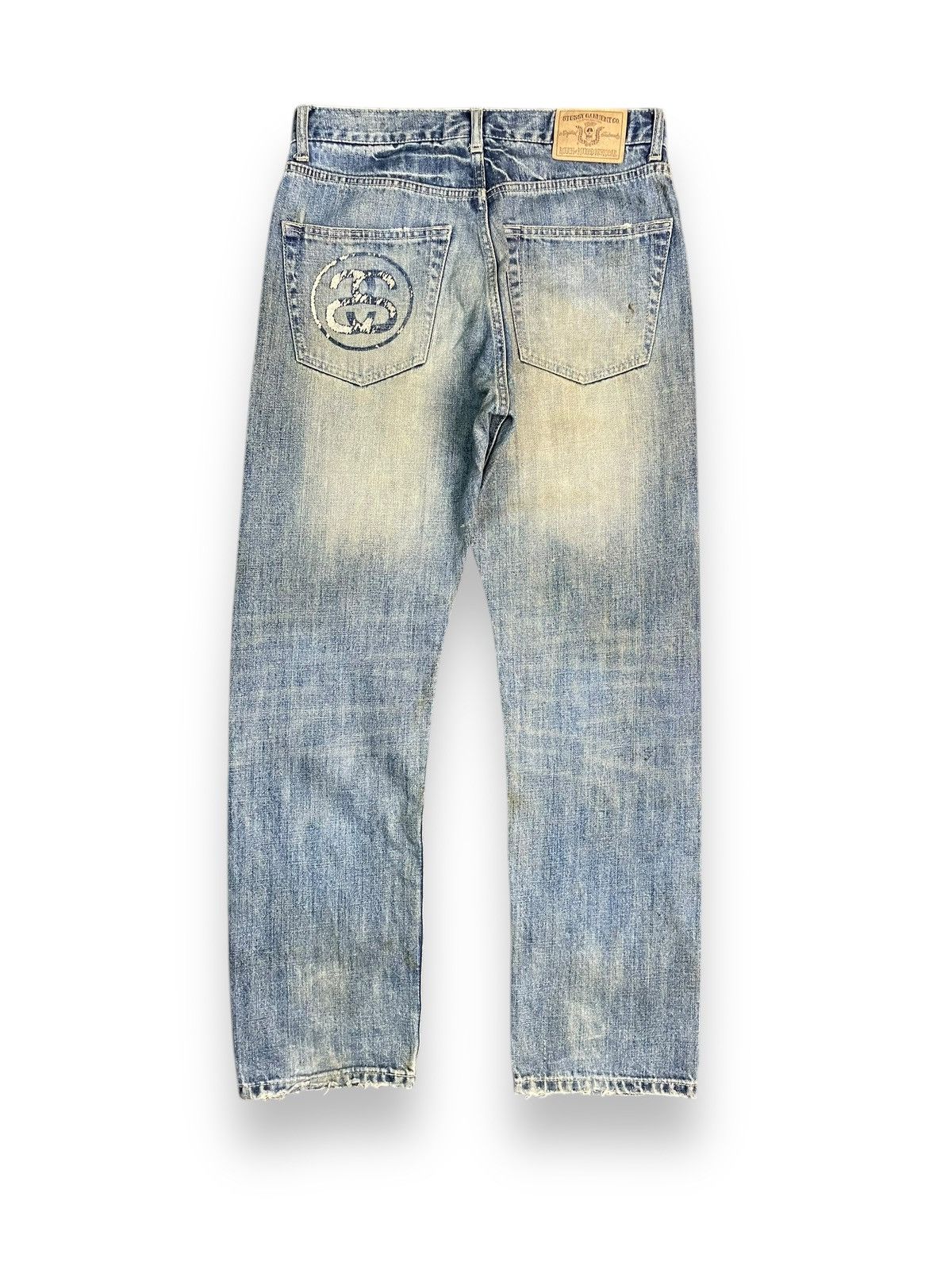 Stussy Y2K Stussy Distressed Denim Jeans Washed Size US 31 - 1 Thumbnail