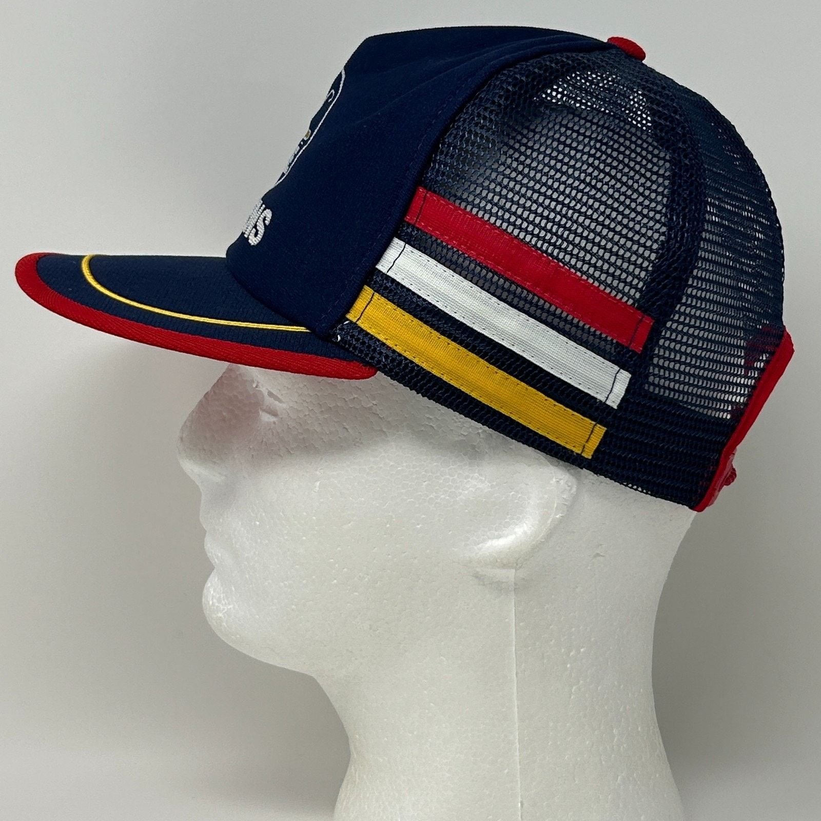 Vintage Vintage Siemens RFE 3 Stripe Trucker Hat Cap Blue 80s Size ONE SIZE - 6 Thumbnail
