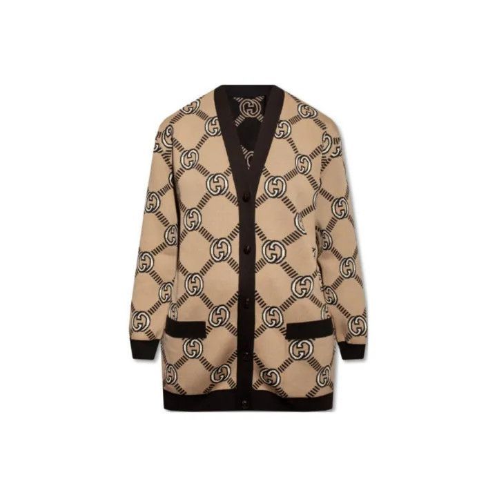 Gucci Gucci FW21 Double G Wool Cardigan-2507 Size S / US 4 / IT 40 - 1 Thumbnail