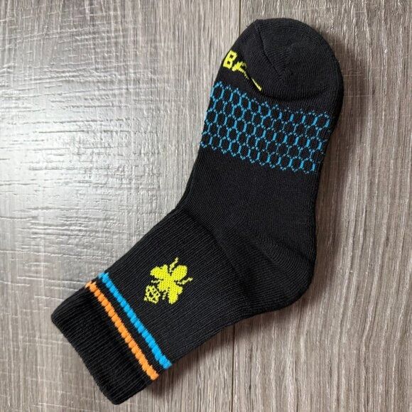 Other NEW BOMBAS Crew Socks 2 Pack Black Honeycomb Arch Support Si Size ONE SIZE - 3 Thumbnail