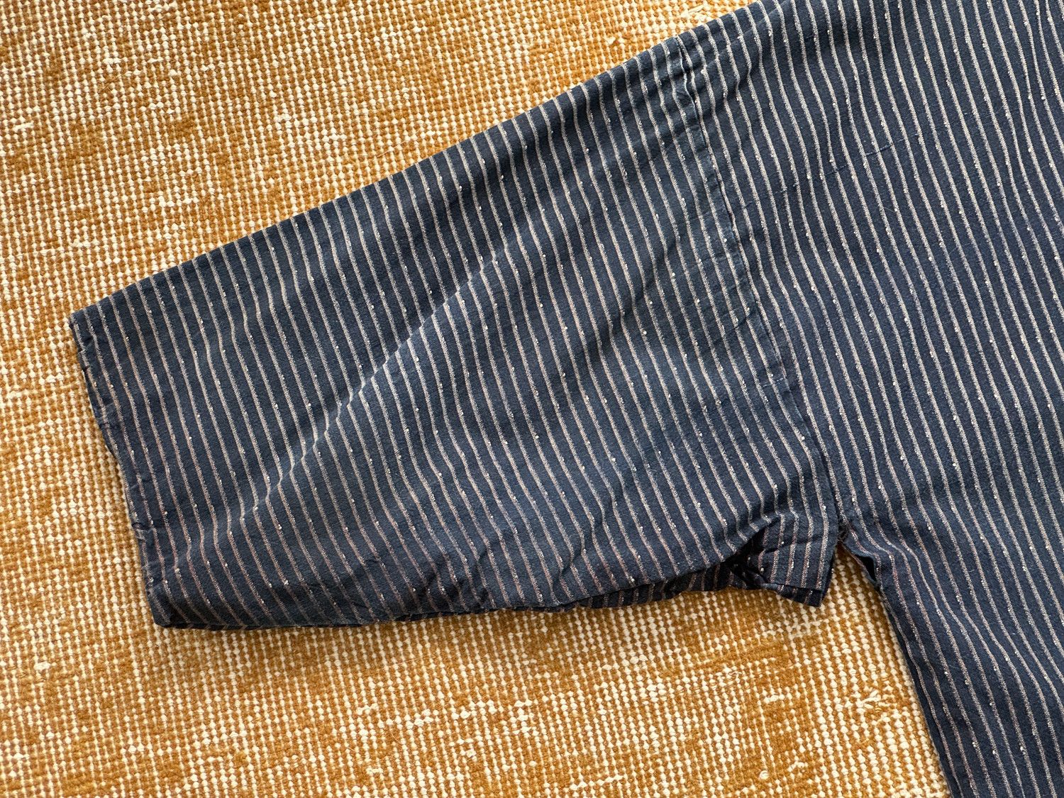 Vintage Vintage Japanese Mid-sleeved Kimono Hanten Striped Indigo Size US S / EU 44-46 / 1 - 9 Thumbnail