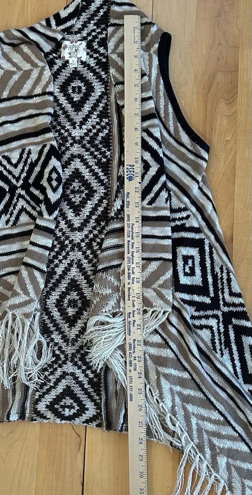 Other Hippie Rose Crocheted Sweater Vest Fringe Boho Festival Size S / US 4 / IT 40 - 9 Thumbnail