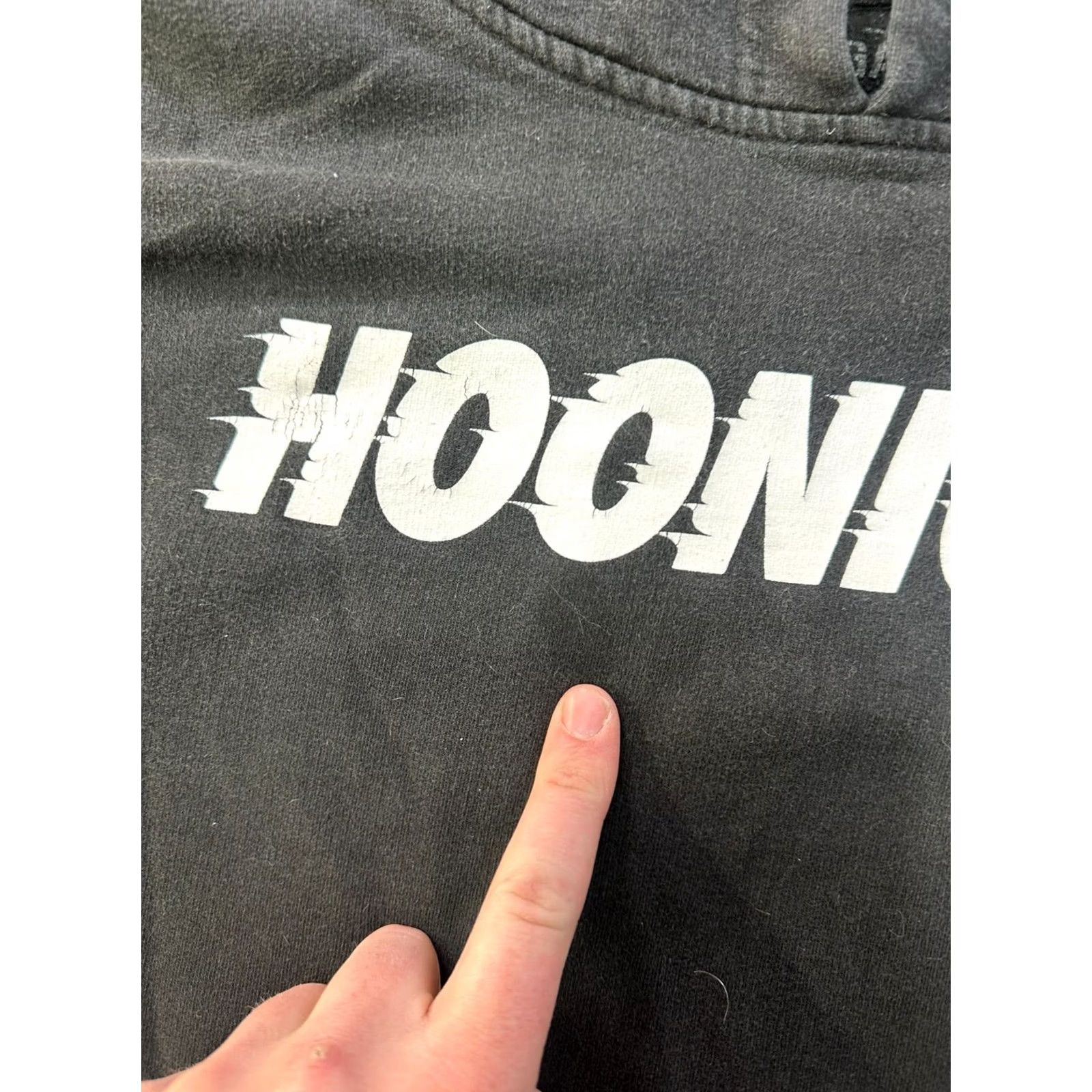 Logo 7 Hoonigan Hoodie Sweatshirt Long Sleeve Men’s Large Black Logo Pullover Hooded Sweatshirt Mens Size US L / EU 52-54 / 3 - 3 Thumbnail