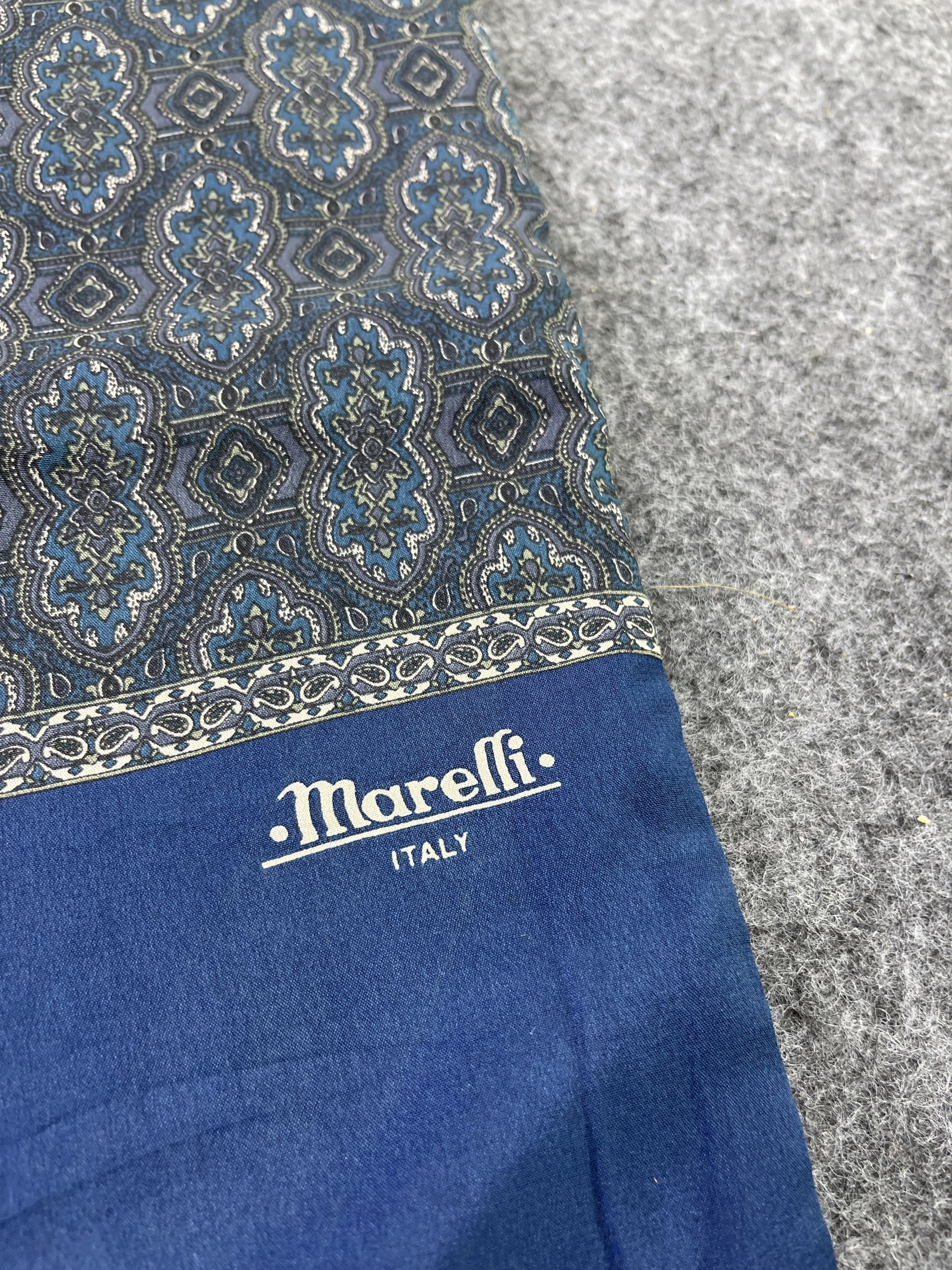 Vintage Marelli Silk Scarf Paisley Scarf / Muffler / Neckwear - T349 Size ONE SIZE - 5 Thumbnail
