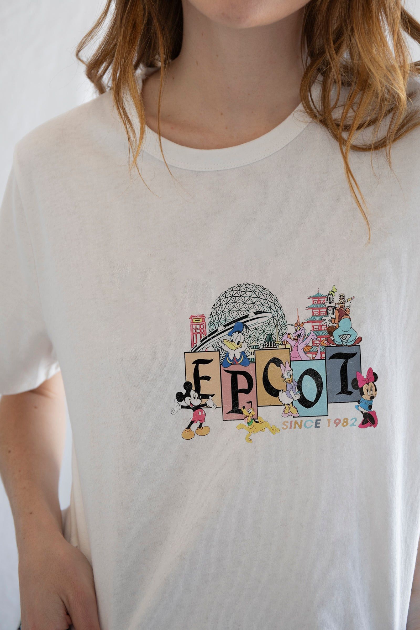 Designer × Vintage Womens Epcot Tee Shirt – Retro Park Vibes Size L / US 10 / IT 46 - 3 Thumbnail
