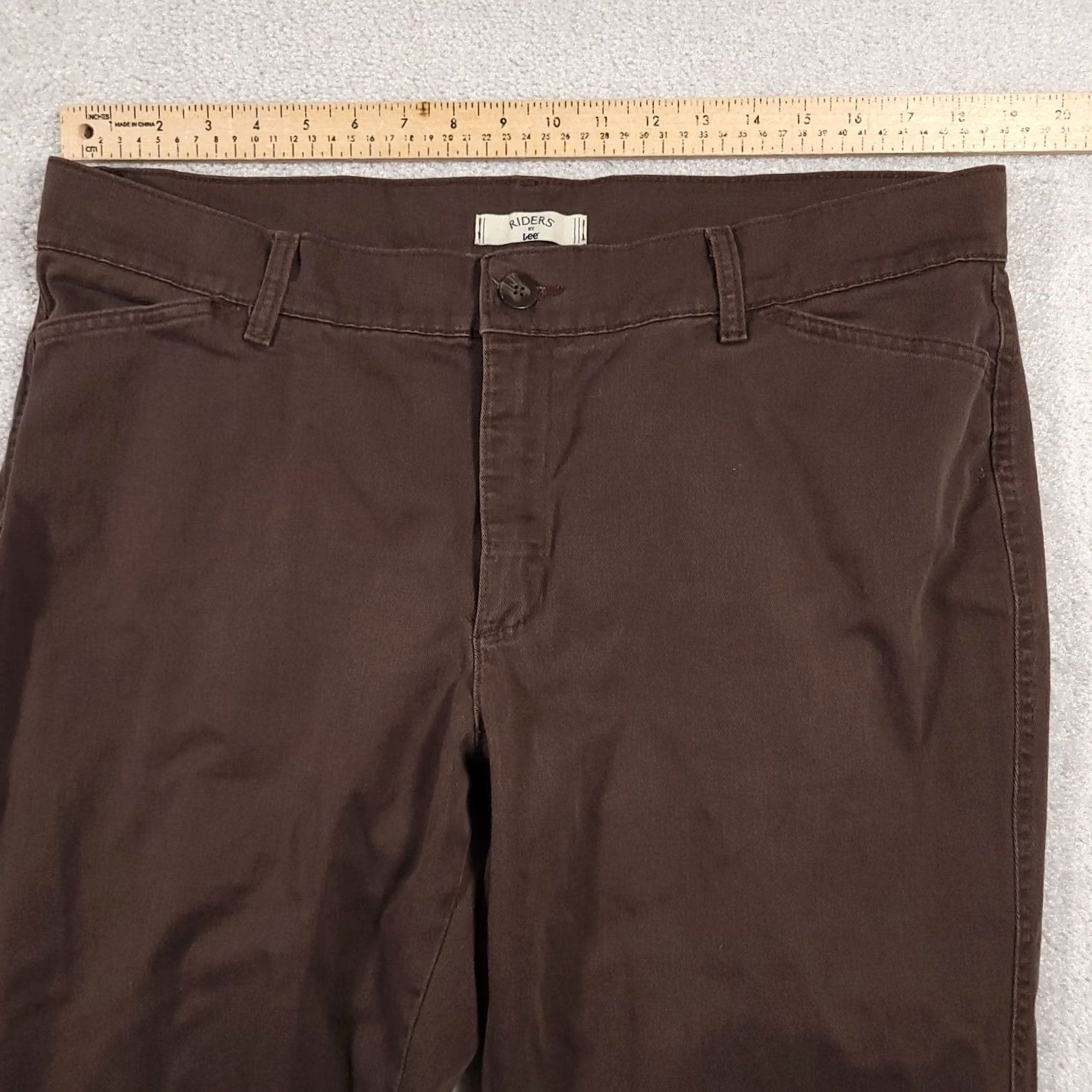 Vintage VINTAGE Riders Casuals Pants Women's 18 Brown High Rise Relaxed Straight Leg Pants Size 40" / US 18 - 4 Thumbnail