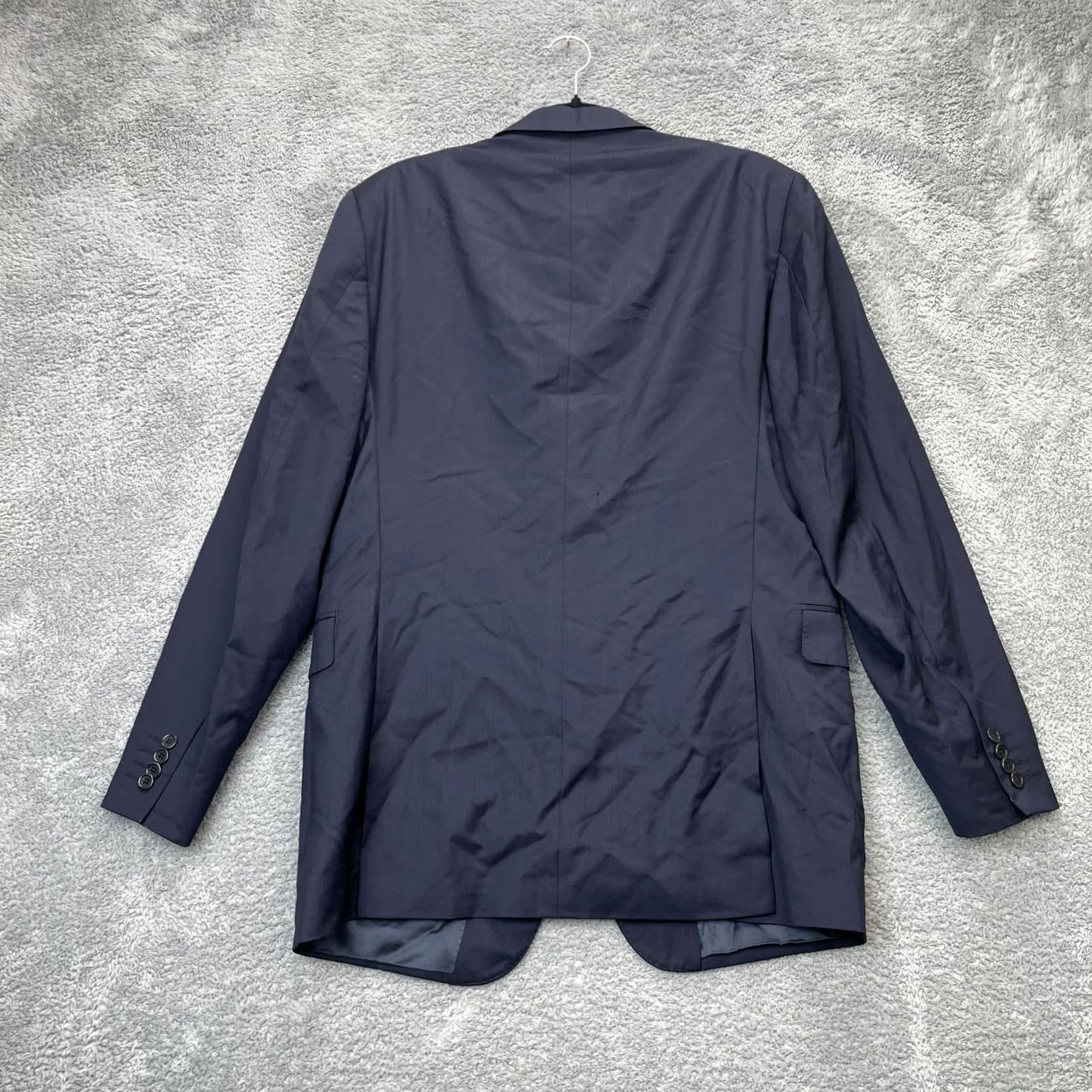 Ermenegildo Zegna Ermenegildo Zegna Blazer Coat Mens 42 Long Blue Jacket Wool Blend Classic Fit Size 42R - 2 Thumbnail