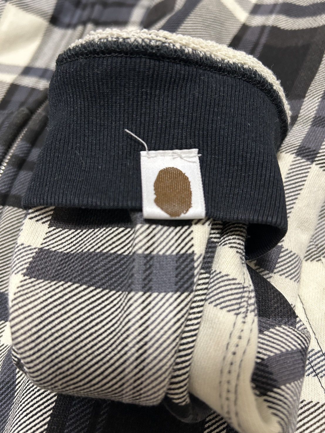 Bape Y2K VTG Tag Bape Black Kyoto Plaid Check Zip Hoodie Size US S / EU 44-46 / 1 - 7 Thumbnail