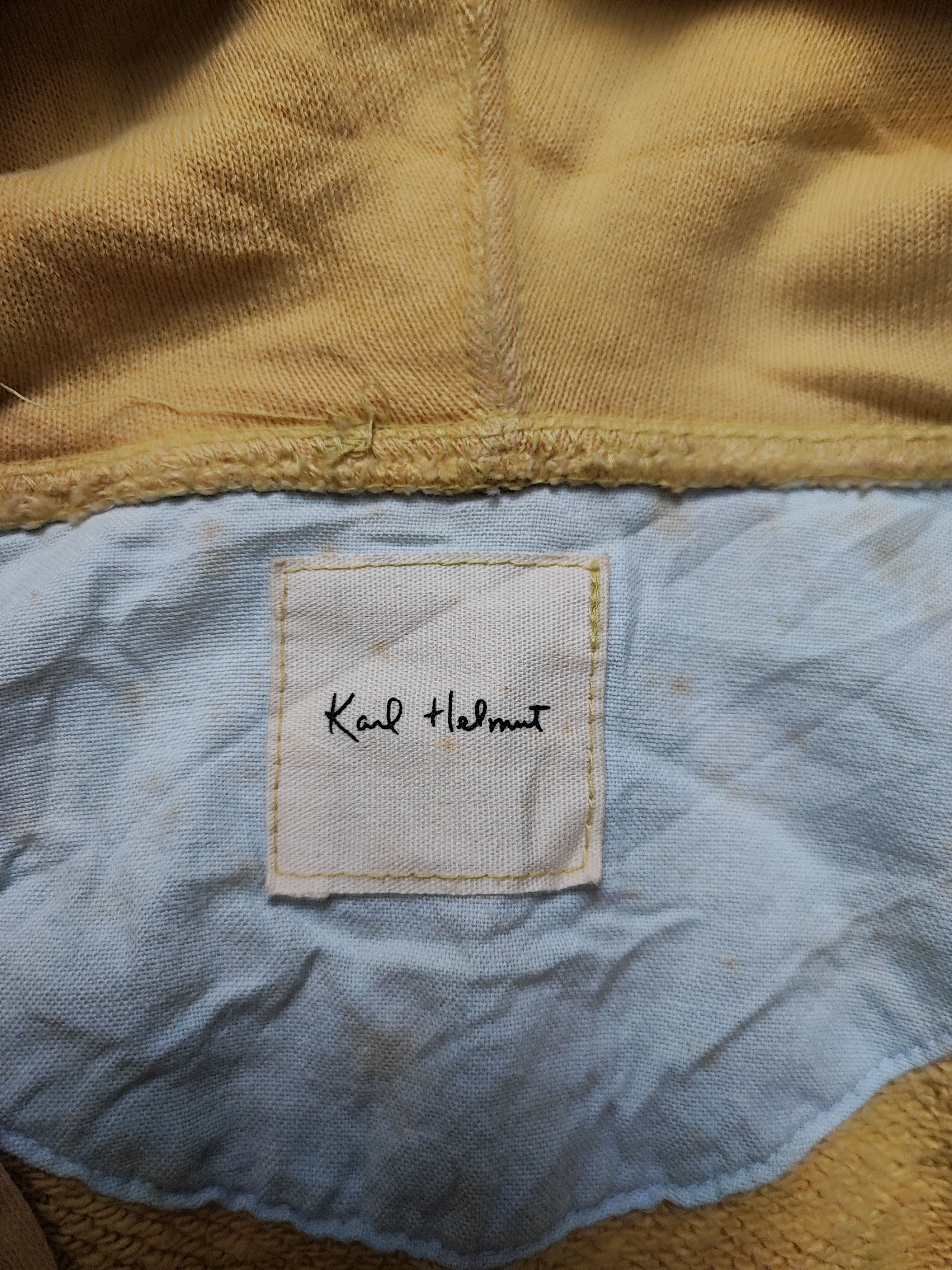 Designer Vintage Karl Helmut Big Logo Patched Zip up Hoodie Size US L / EU 52-54 / 3 - 20 Thumbnail