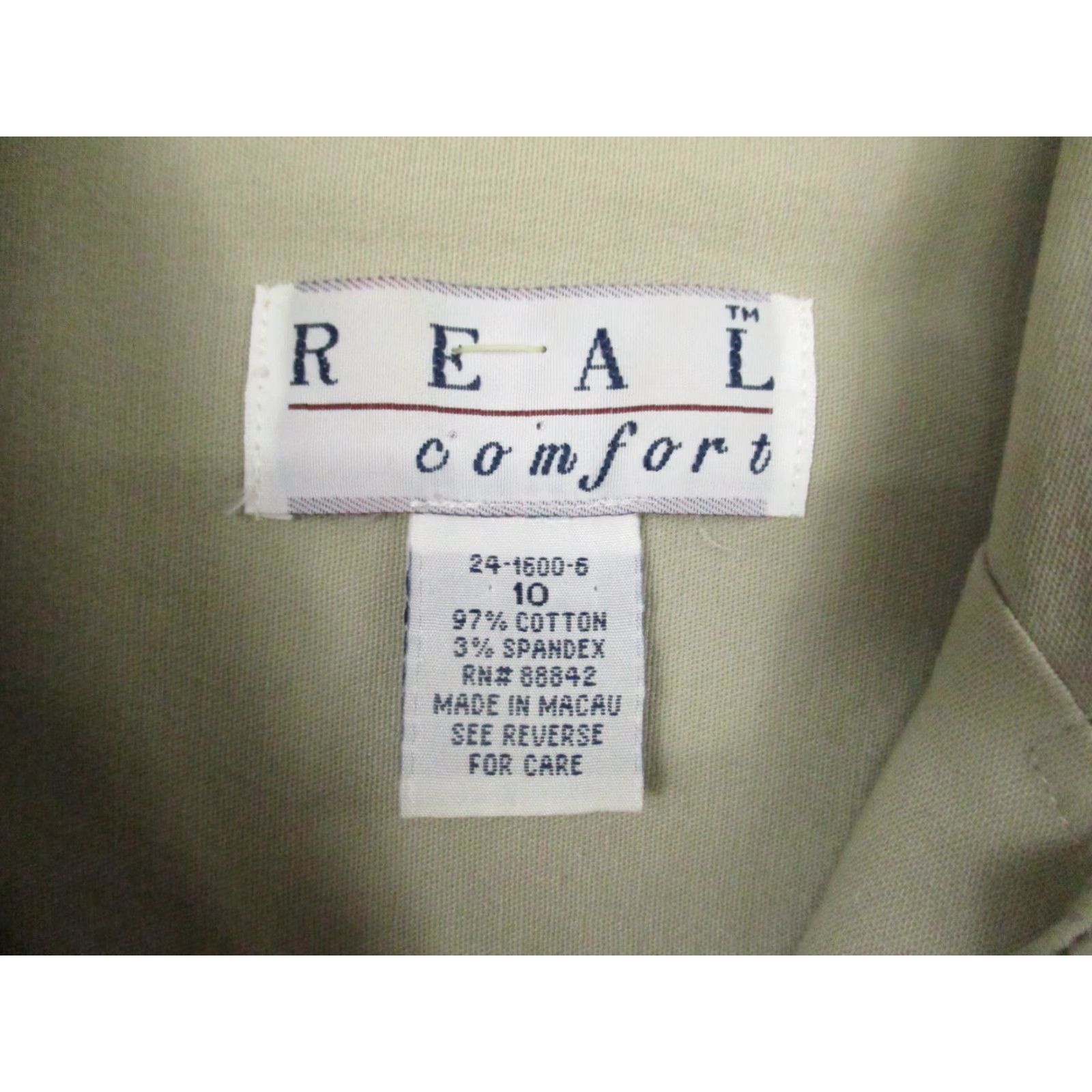 Vintage VINTAGE REAL Comfort Jacket Women 10 Khaki Stretch Long Sleeve Metal Button Leather Outer Shell Beige 10 Womens Jacket Size L / US 10 / IT 46 - 2 Thumbnail