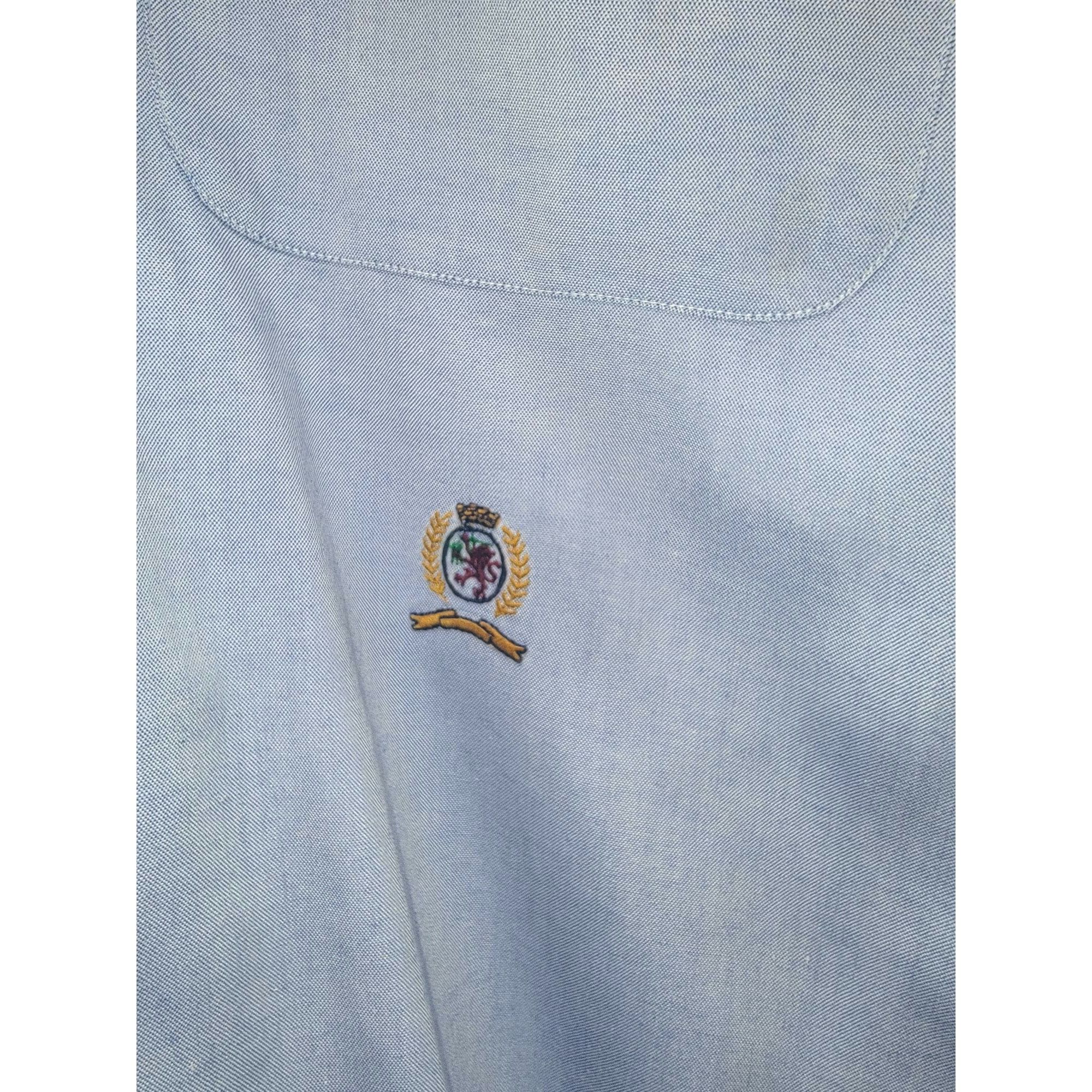 Tommy Hilfiger Tommy Hilfiger Blue Oxford Shirt Mens 16.5 34/35 Button Down Size US M / EU 48-50 / 2 - 2 Thumbnail