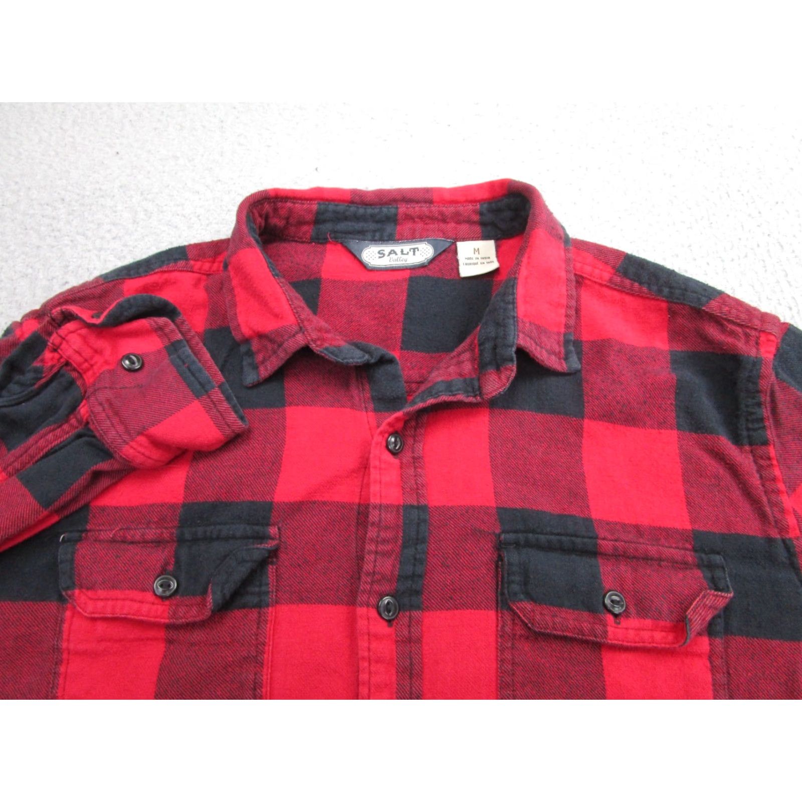 Vintage Salt Valley Mens Flannel Shirt M Red Black Plaid Long Sleeve Casual Western Size US M / EU 48-50 / 2 - 3 Thumbnail