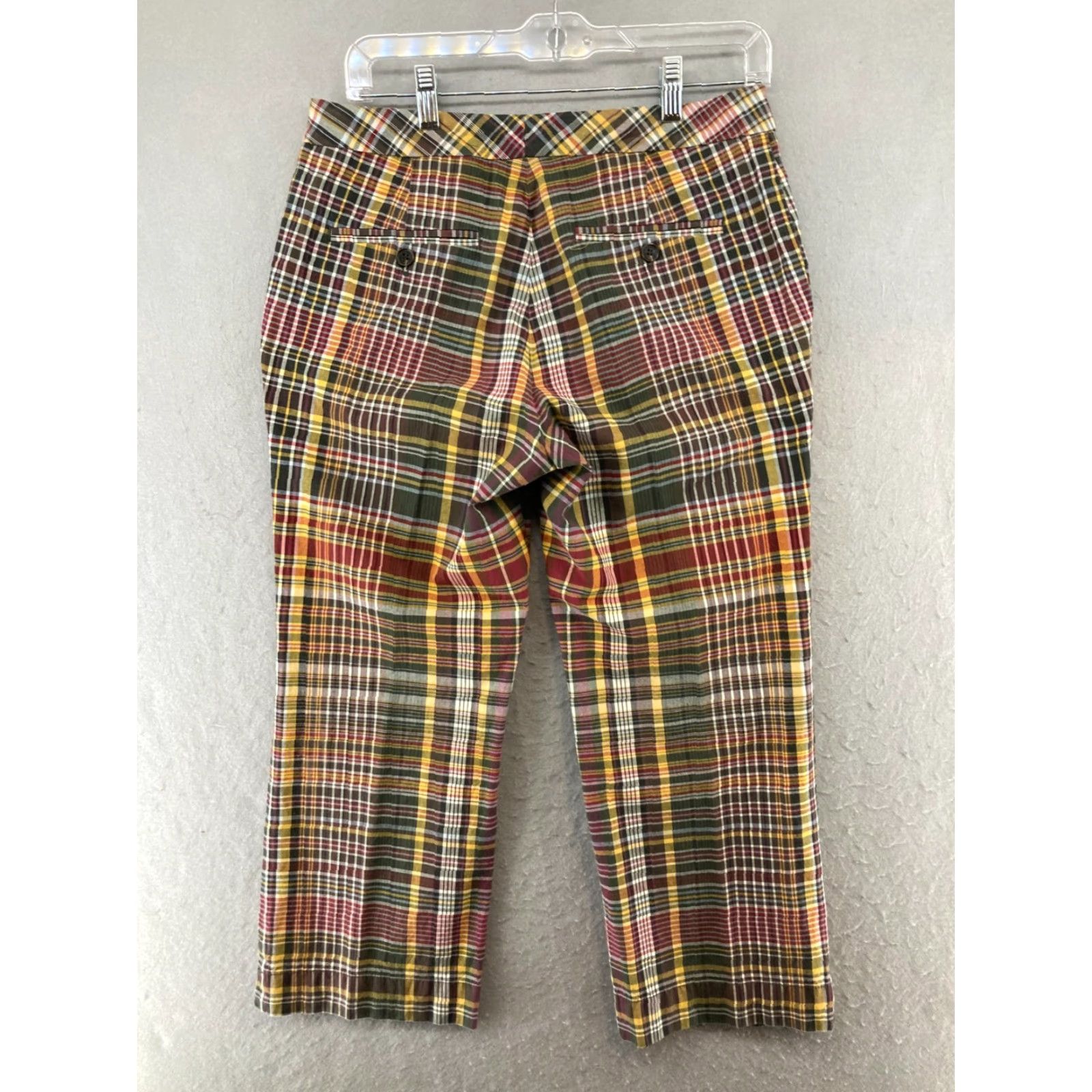Tommy Hilfiger Tommy Hilfiger Womens Pants 6 Plaid Ankle Wide-Leg City 90s Casual Formal Business Size 28" / US 6 / IT 42 - 7 Thumbnail