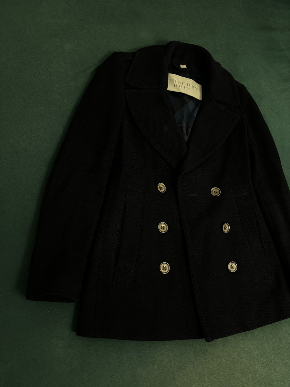 Burberry × Vintage Burberry Brit double-breasted peacoat Size XS / US 0-2 / IT 36-38 - 3 Thumbnail