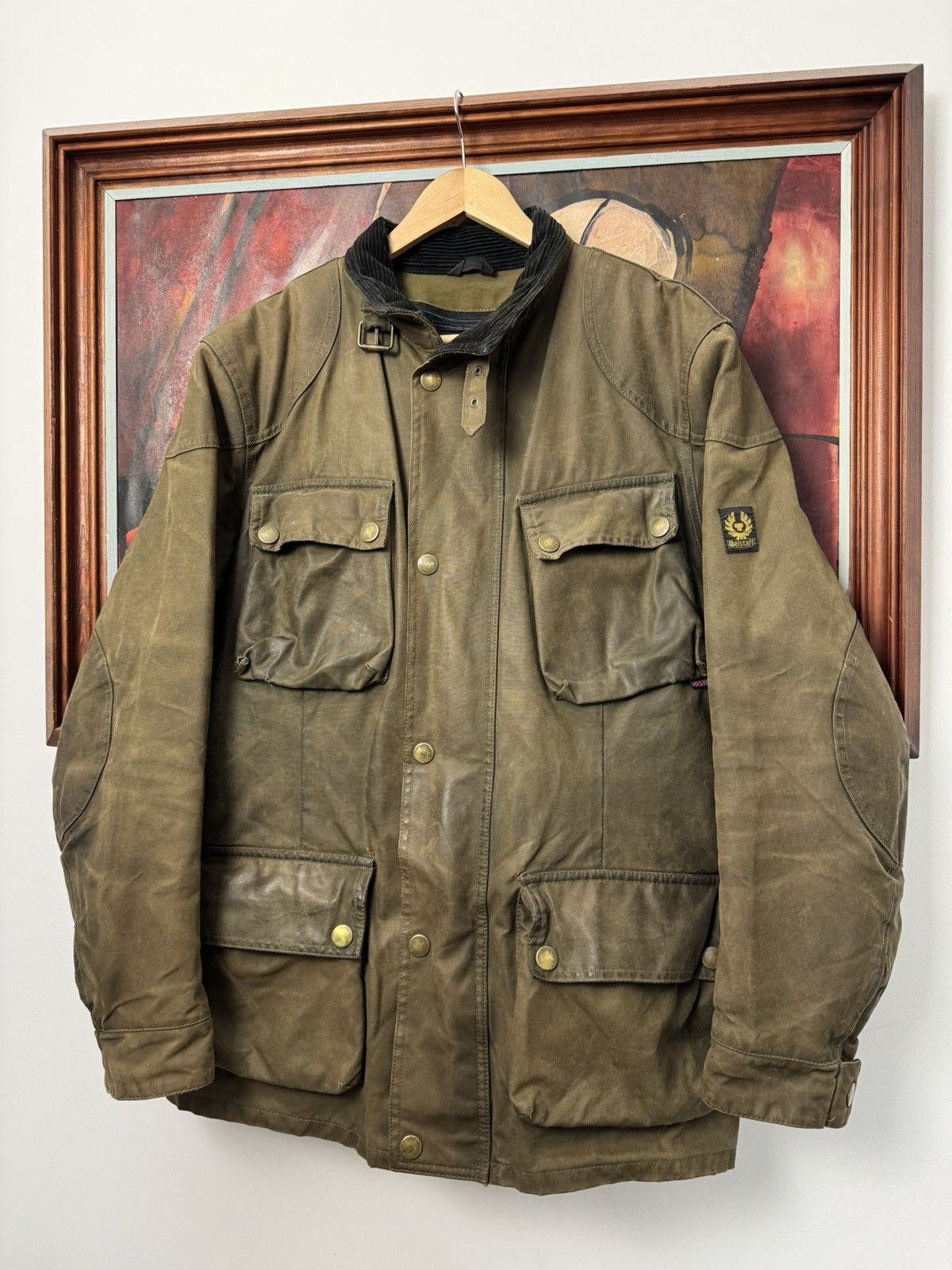 Belstaff Belstaff waxed jacket vintage casual distressed olive rare Size US M / EU 48-50 / 2 - 1 Thumbnail