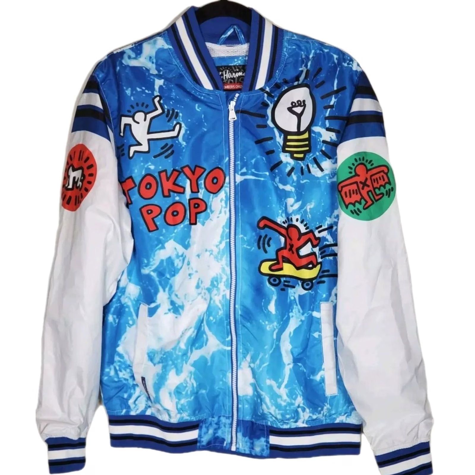 Members Only Members Only X Keith Haring Tokyo Pop Windbreaker Jacket Blue MK011015 Mens M Size US M / EU 48-50 / 2 - 2 Thumbnail