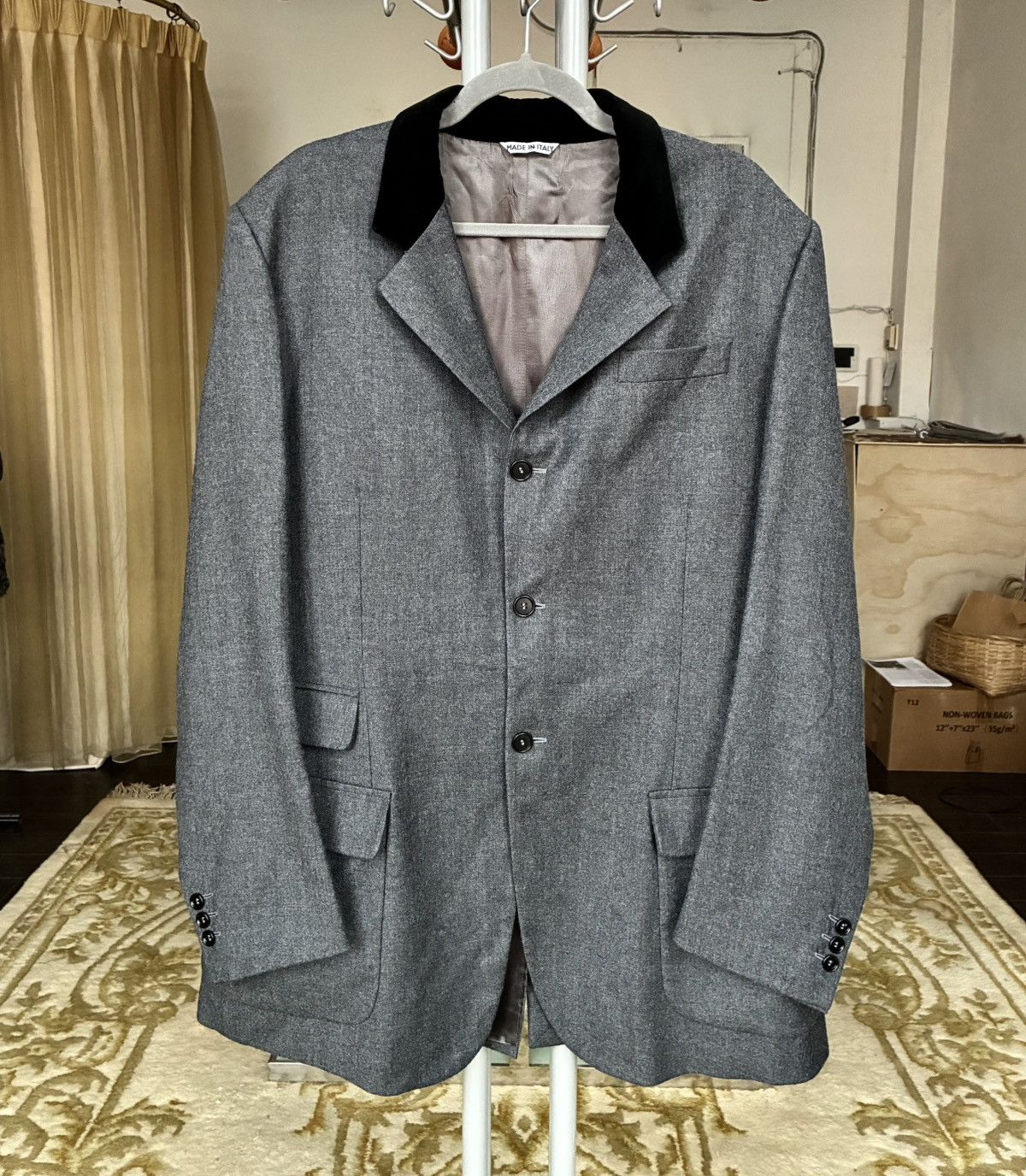 Katharine Hamnett London Katharine Hamnett Vintage Velvet Collar Sport Coat Size US M / EU 48-50 / 2 - 1 Thumbnail