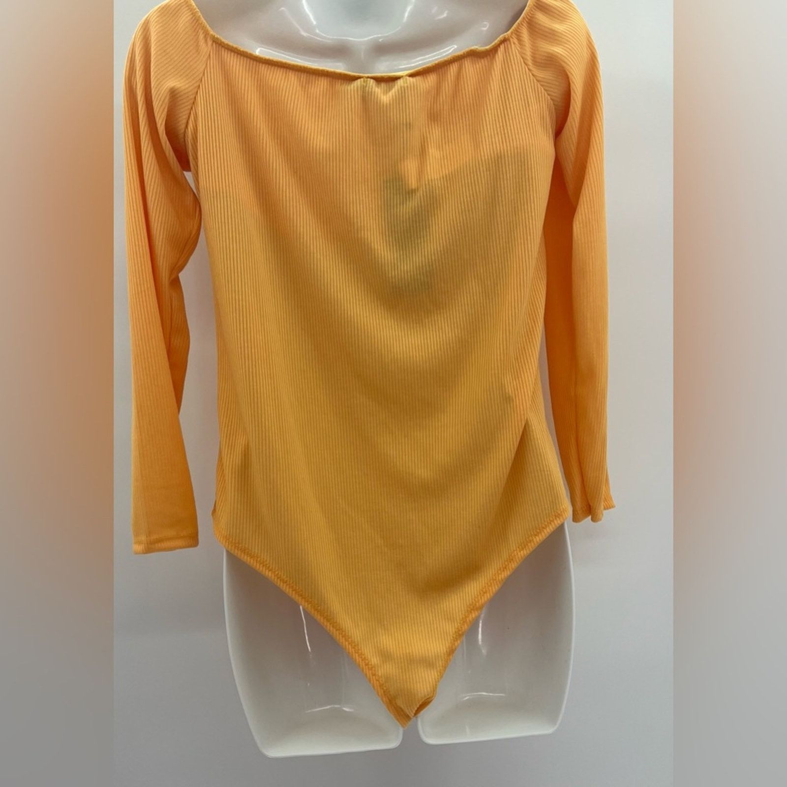 Boohoo BOOHOO OFF THE SHOULDER RIB KNIT BODYSUIT SZ 12 NWT Size XL / US 12-14 / IT 48-50 - 7 Thumbnail