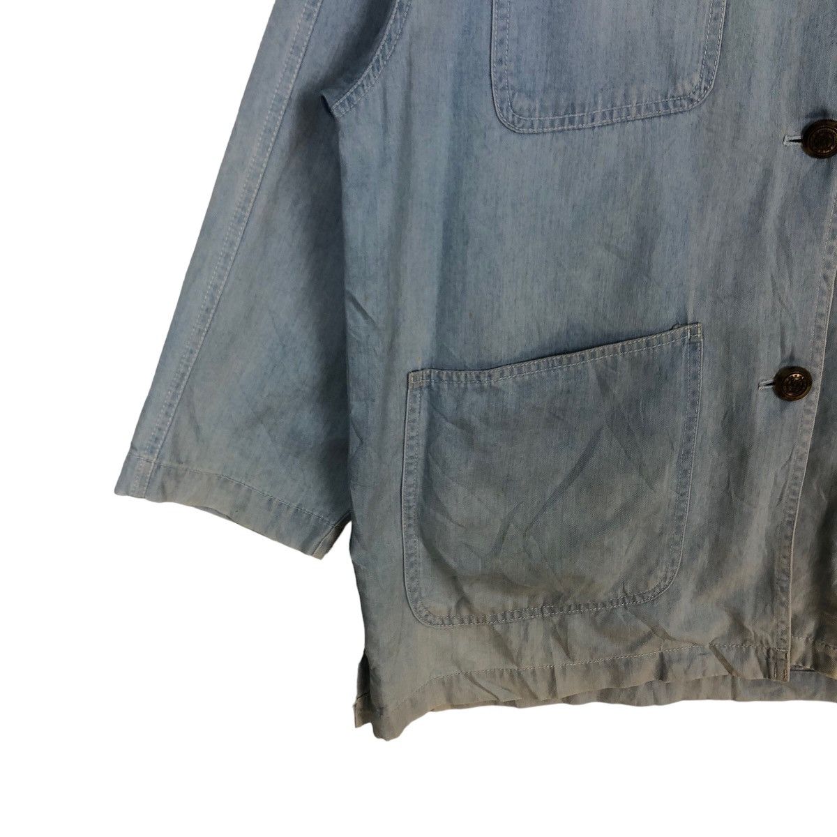 Japanese Brand 🔥90’s VINTAGE CHORE CHAMBREY DENIM JACKET MC GREGOR JAPAN Size US M / EU 48-50 / 2 - 3 Thumbnail