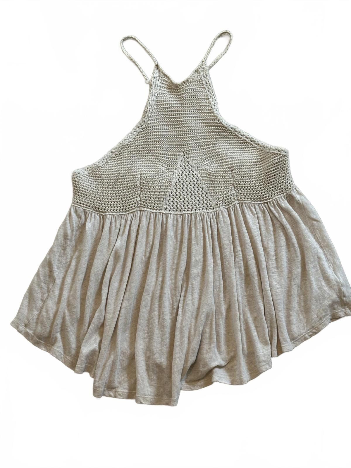 Free People Free People Road Trip Bohemian Crochet Knit Swing Top Size S / US 4 / IT 40 - 6 Thumbnail