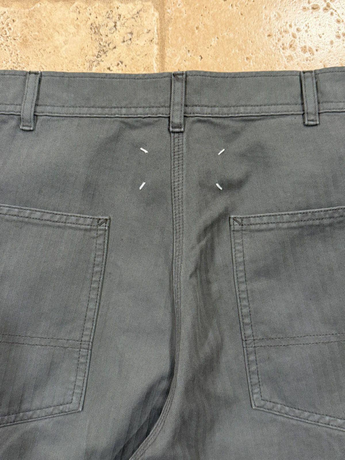 Maison Margiela Maison Margiela 5 Pockets Harringbone Striped Gray Trousers Size US 32 / EU 48 - 9 Thumbnail