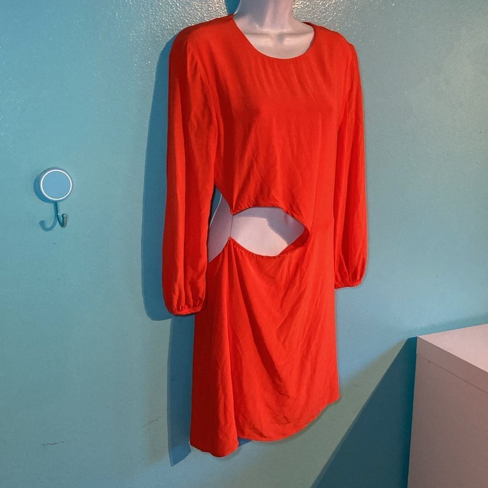 ba&sh ba&sh Bonica Orange Dress Womens Size 4 Side Cut Out Detail Size S / US 4 / IT 40 - 8 Thumbnail