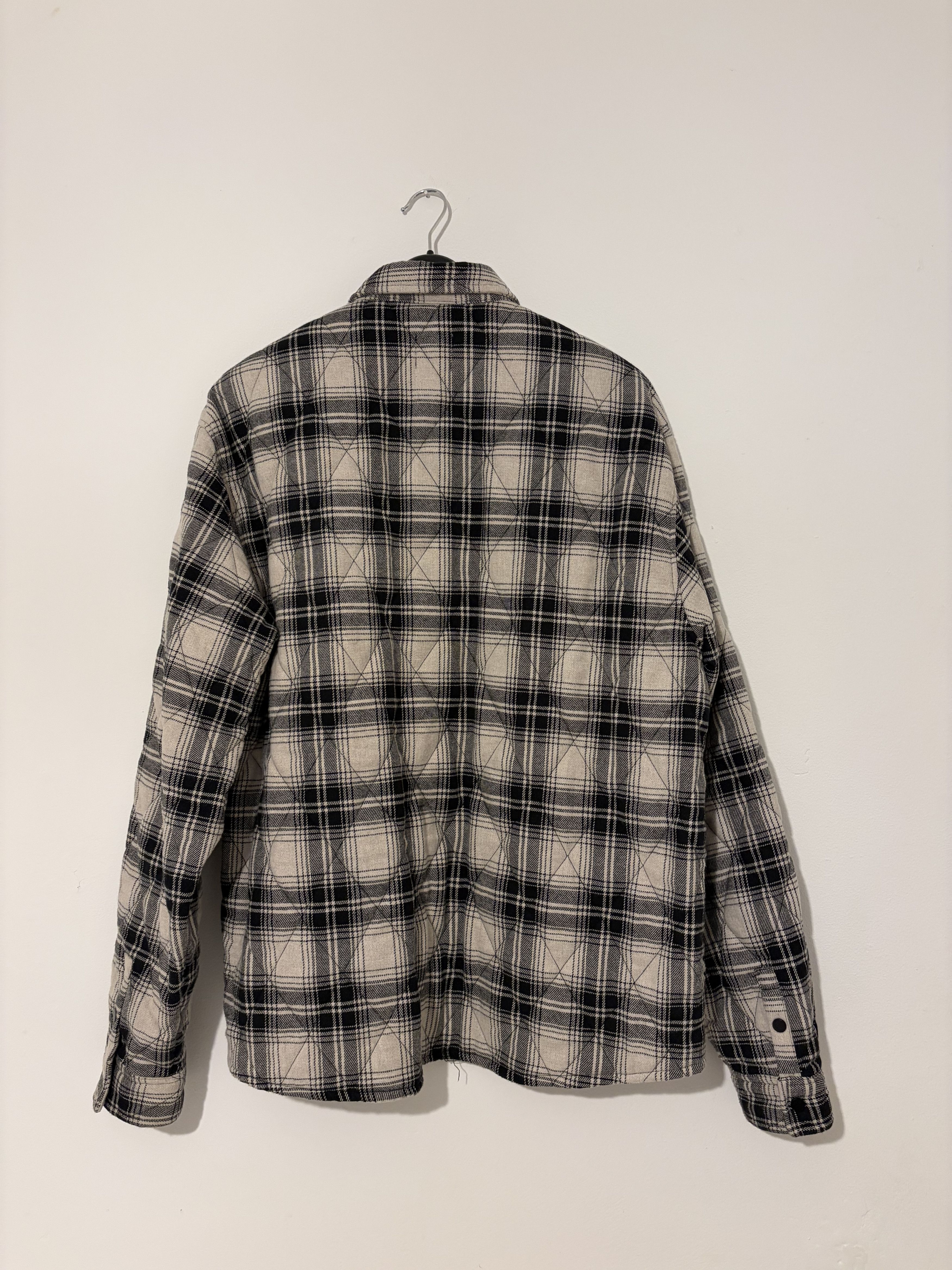 Bershka Bershka Check Quilted Overshirt Black/White Long Sleeve Size US XL / EU 56 / 4 - 2 Thumbnail