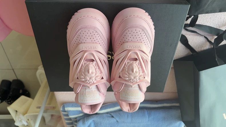 Versace Versace Pink board shoes for men and women Size US 6.5 / IT 36.5 - 1 Thumbnail