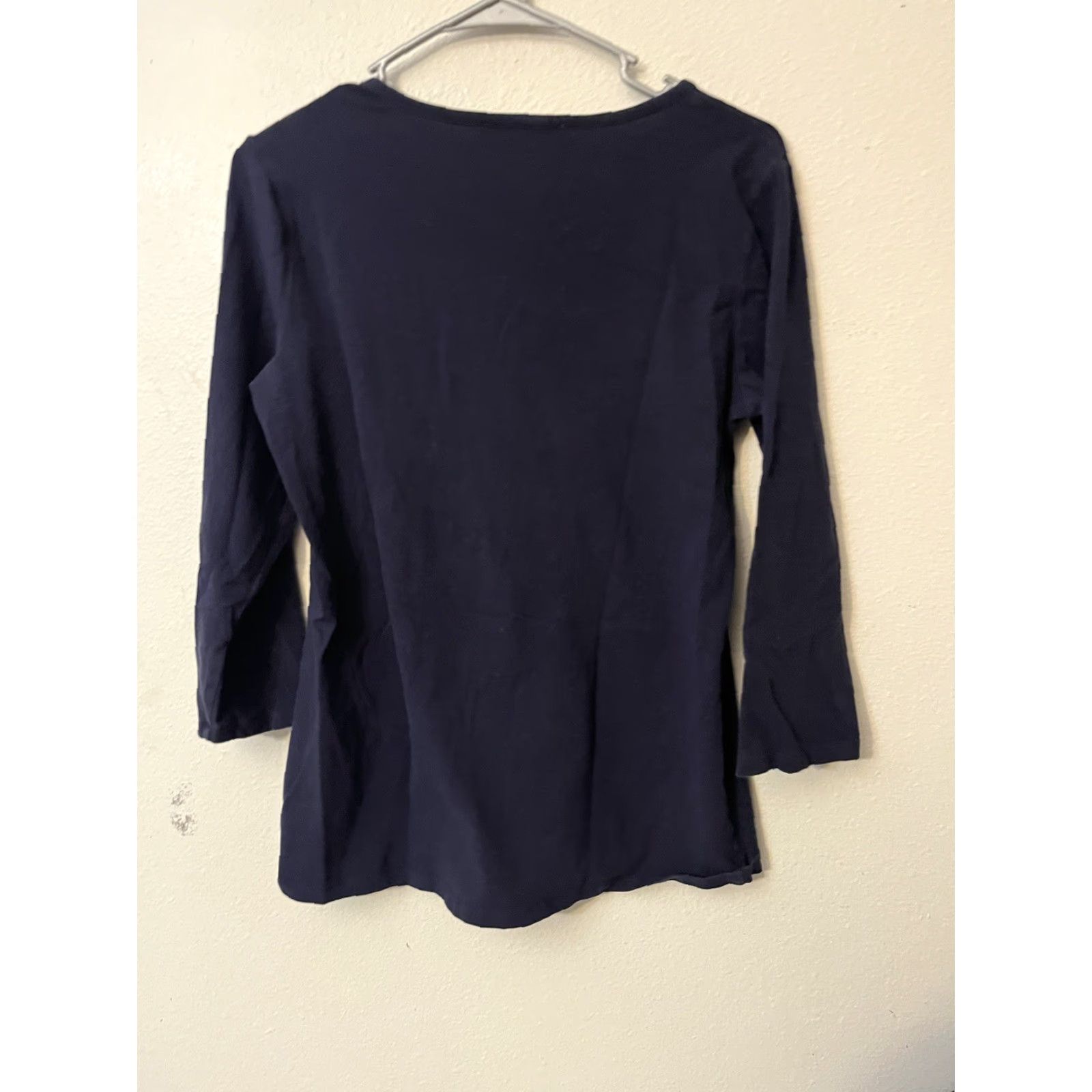 Michael Kors Michael Kors Blue Tee Front Long Sleeve Logo Stud Accent Size M Womens Shirt Regular Crew Neck T-Shirt Size M / US 6-8 / IT 42-44 - 3 Thumbnail
