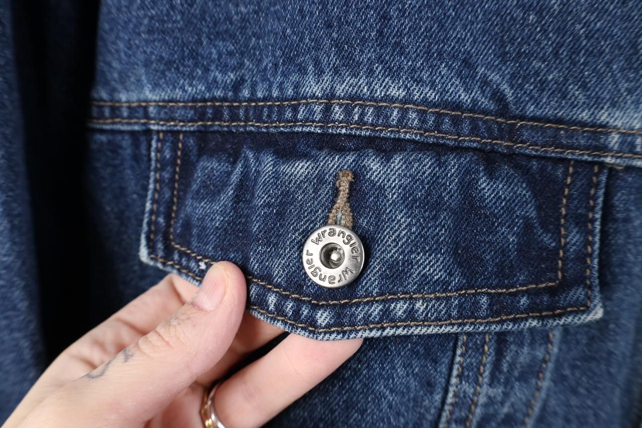 Wrangler Vintage 90s Y2K Wrangler Western Denim Jean Trucker Jacket Size US XL / EU 56 / 4 - 4 Thumbnail