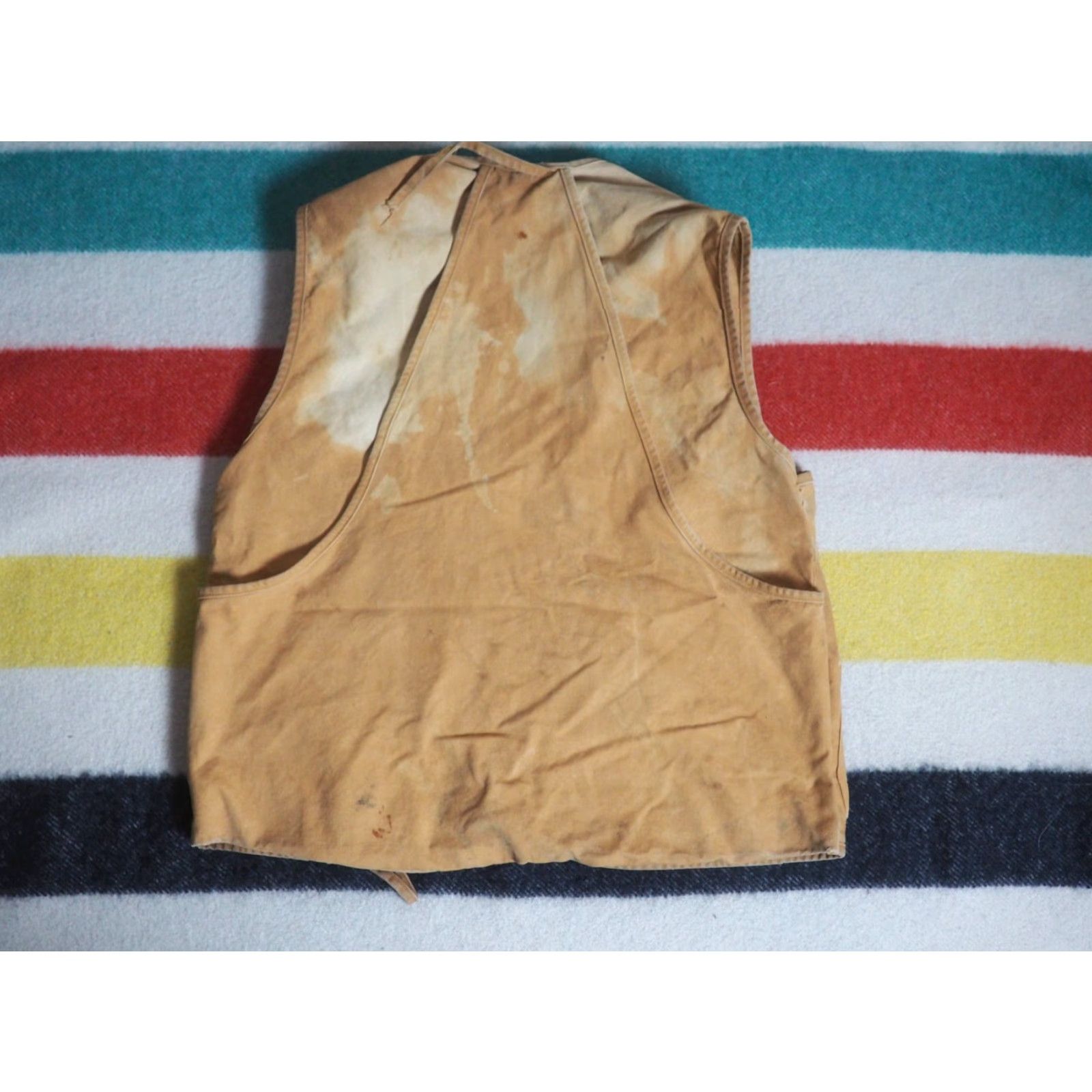 Rails VINTAGE Western Trails Vest Jacket Adult Mens M Brown Canvas Zip Pockets Fish Outdoor 50s 60s Vintage-style Decade Breathing Size US M / EU 48-50 / 2 - 2 Thumbnail