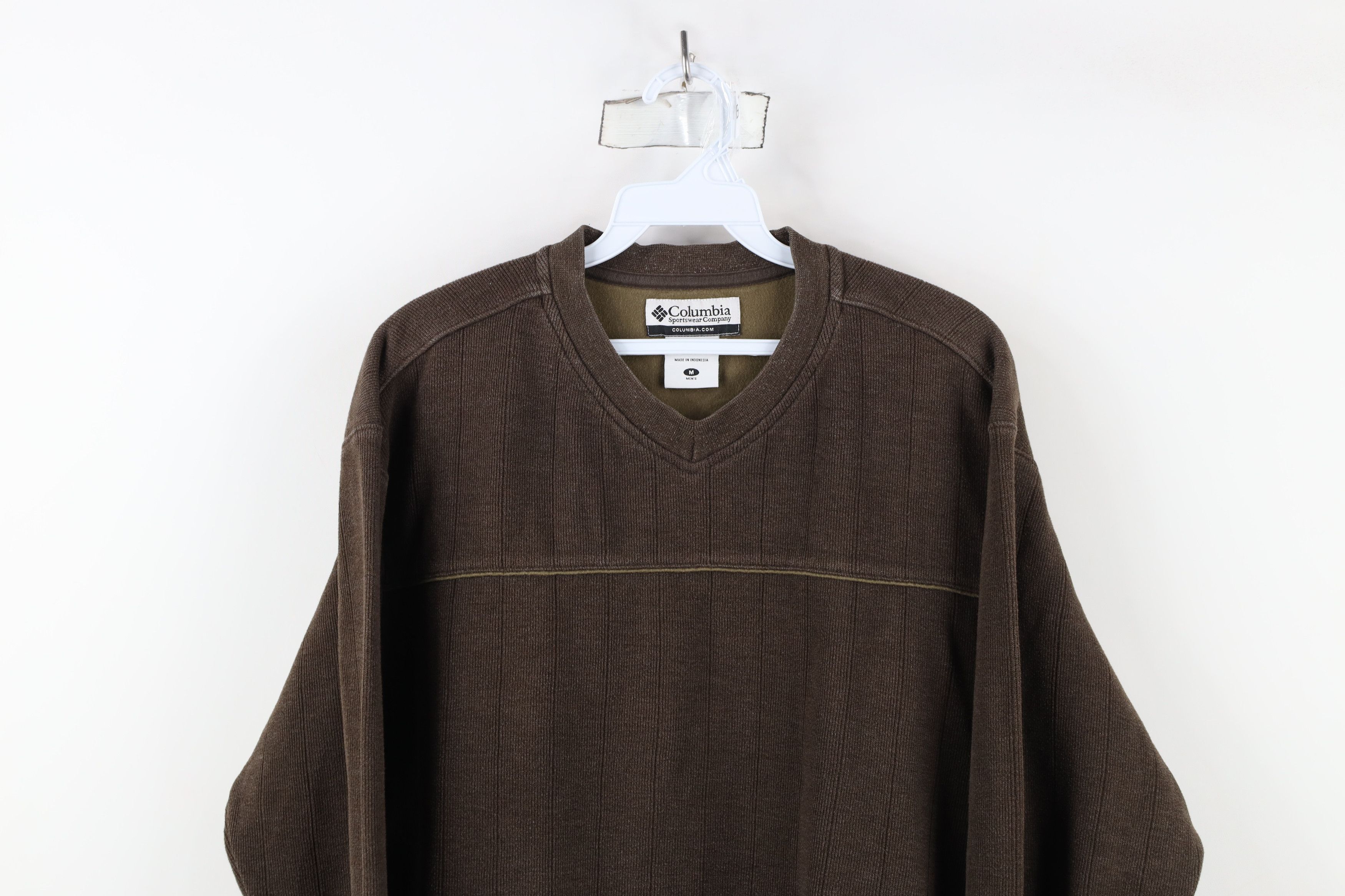 Columbia × Vintage Vintage 90s Y2K Columbia Ribbed Long Sleeve T-Shirt Brown Size US M / EU 48-50 / 2 - 2 Thumbnail