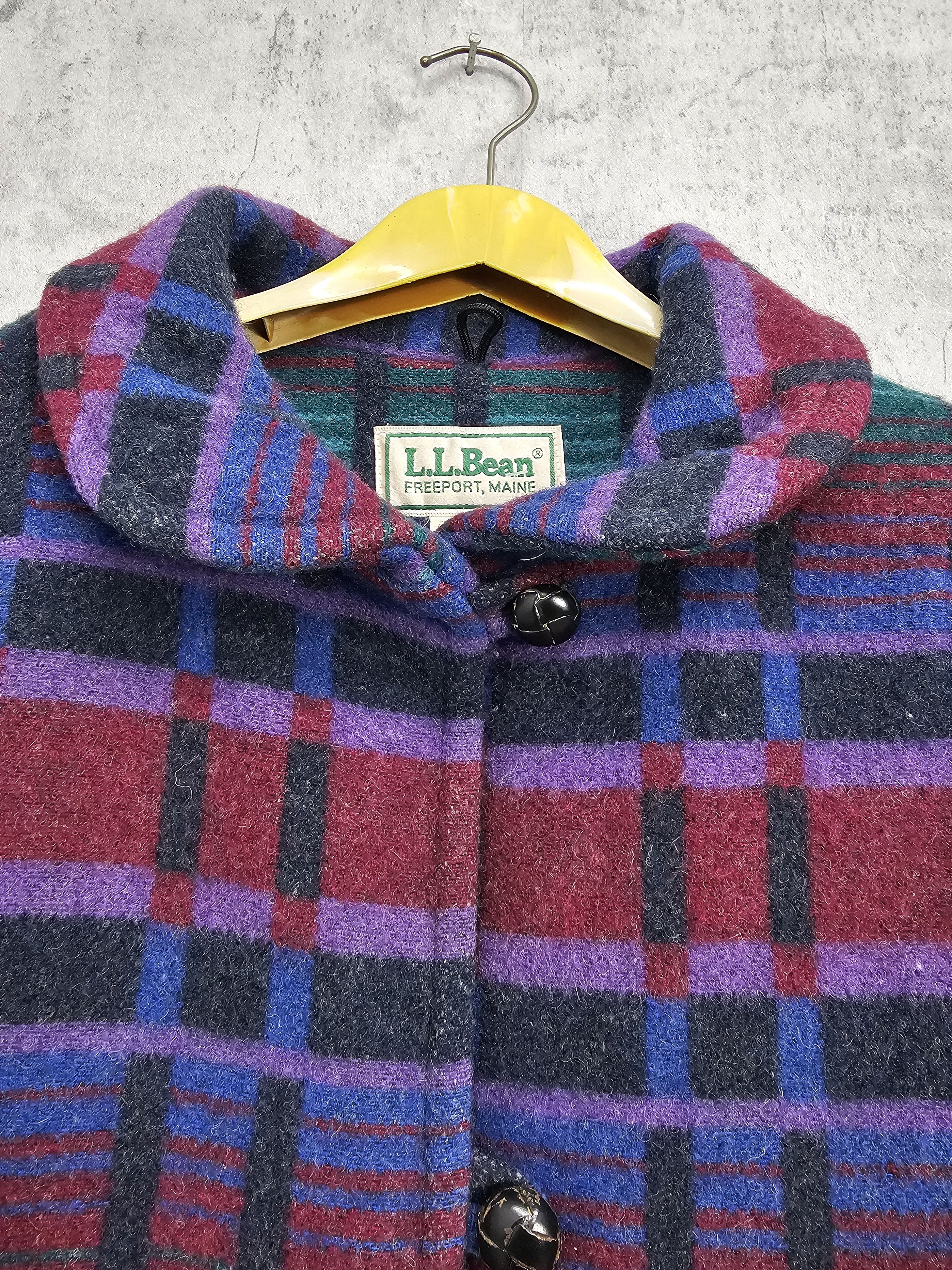 L.L. Bean Vintage L.L. BEAN Abstract Design Wool Coat Jacket J0043 Size S / US 4 / IT 40 - 10 Thumbnail