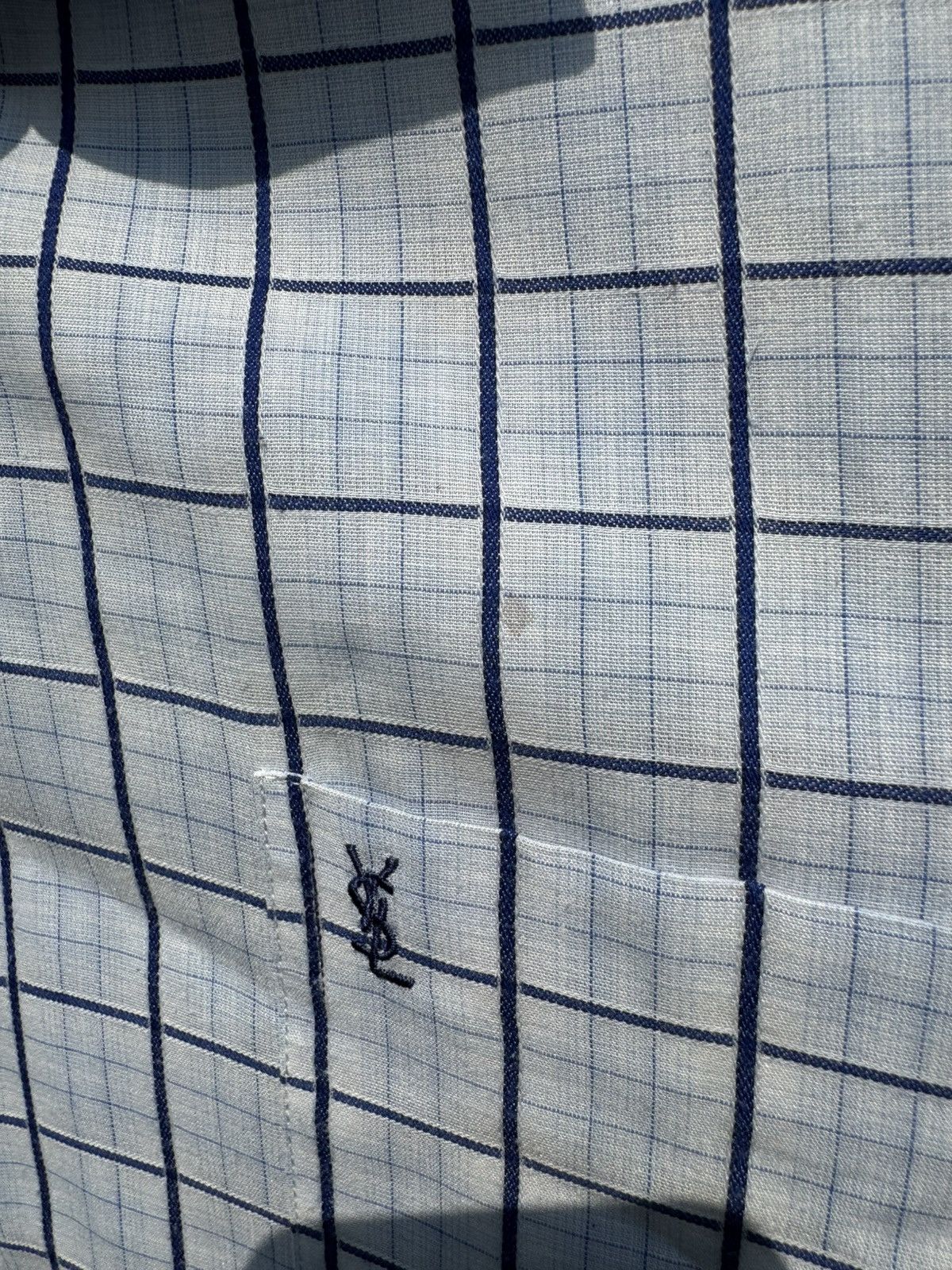 Yves Saint Laurent Vintage YSL Shiprt Sleeve Check Shirt Size US XL / EU 56 / 4 - 7 Thumbnail