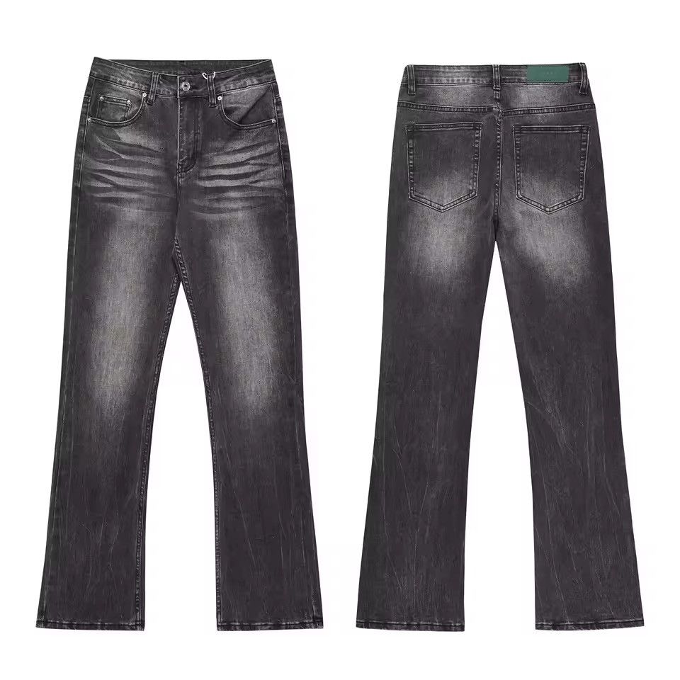 Jean Washed Black Retro Bootcut Flared Slim Fit Jeans Size US 32 / EU 48 - 4 Thumbnail