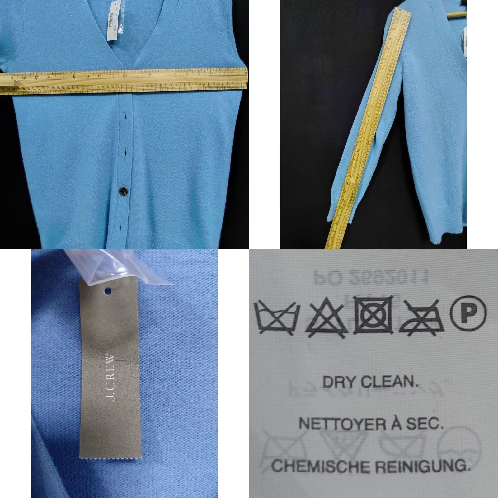 J.Crew NWT J.CREW Cardigan Wool Cashmere Blend Blue Solid Knit Women XS Size Size XS / US 0-2 / IT 36-38 - 8 Thumbnail