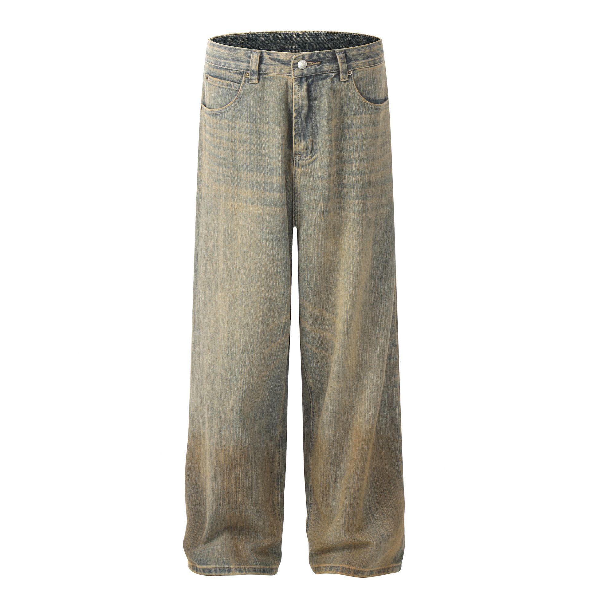 Japanese Brand × Jean High street trend loose washed distressed straight jeans Size US 32 / EU 48 - 1 Thumbnail