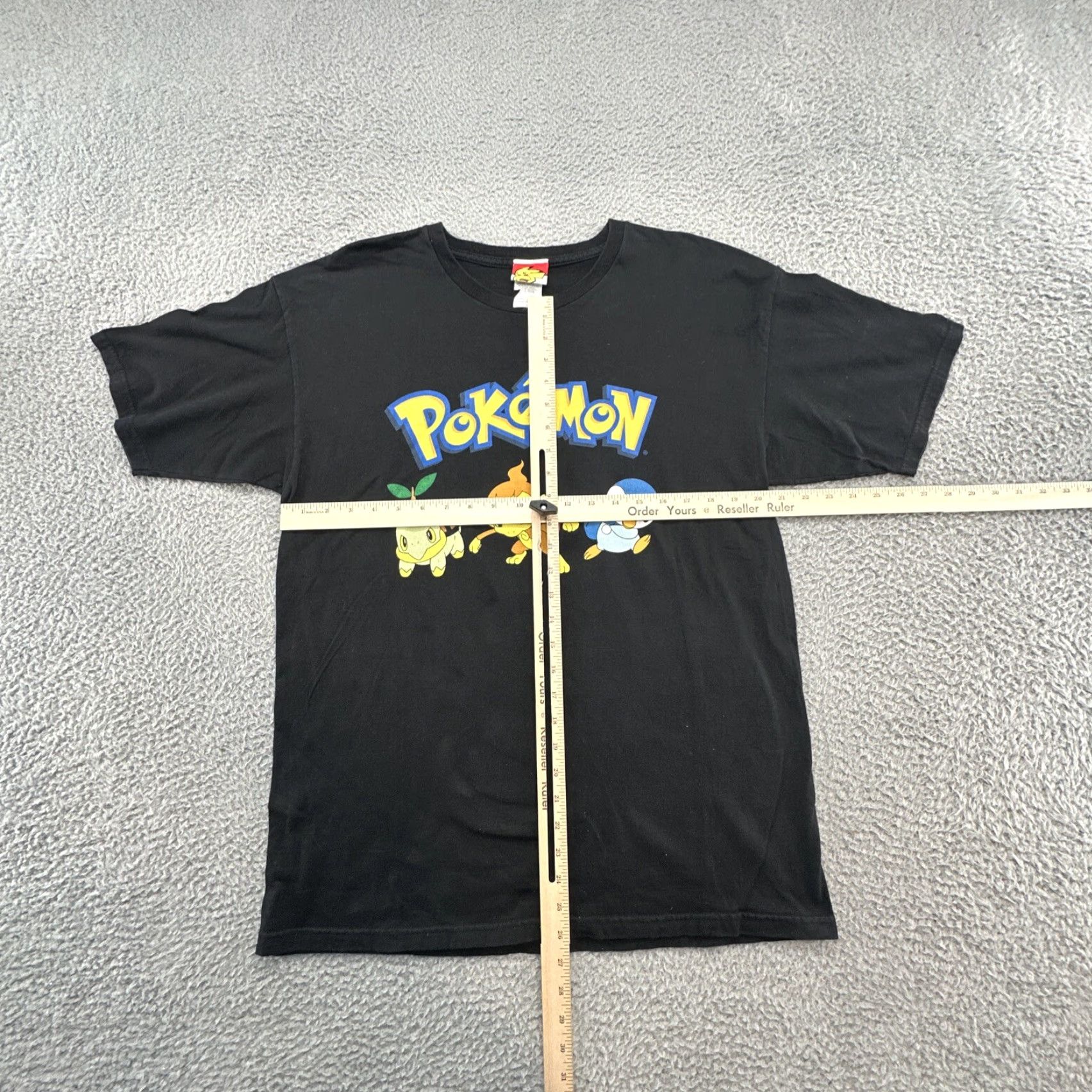 Nintendo 2007 Pokemon Giant T-Shirt Men XL Black Piplup Chimchar Turtwig Snag Sz-L Shirt Size US XL / EU 56 / 4 - 5 Thumbnail