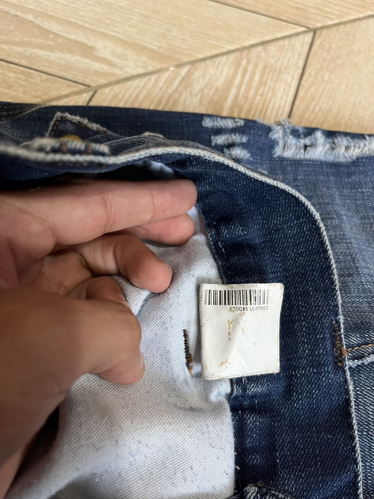 Roberto Cavalli Rare 2000s Cavalli distressed denim pants Size US 33 - 10 Thumbnail