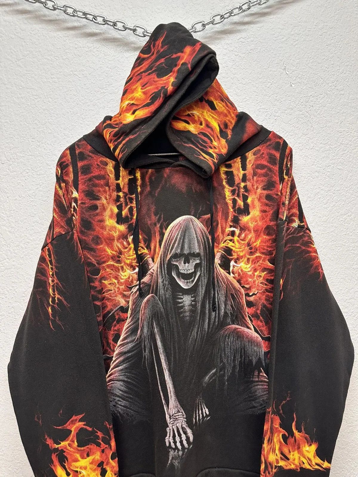 Band Tees 👉 Vintage 2000s Anarchy Graphic Pullover Hoodie Men’s Size US L / EU 52-54 / 3 - 7 Thumbnail