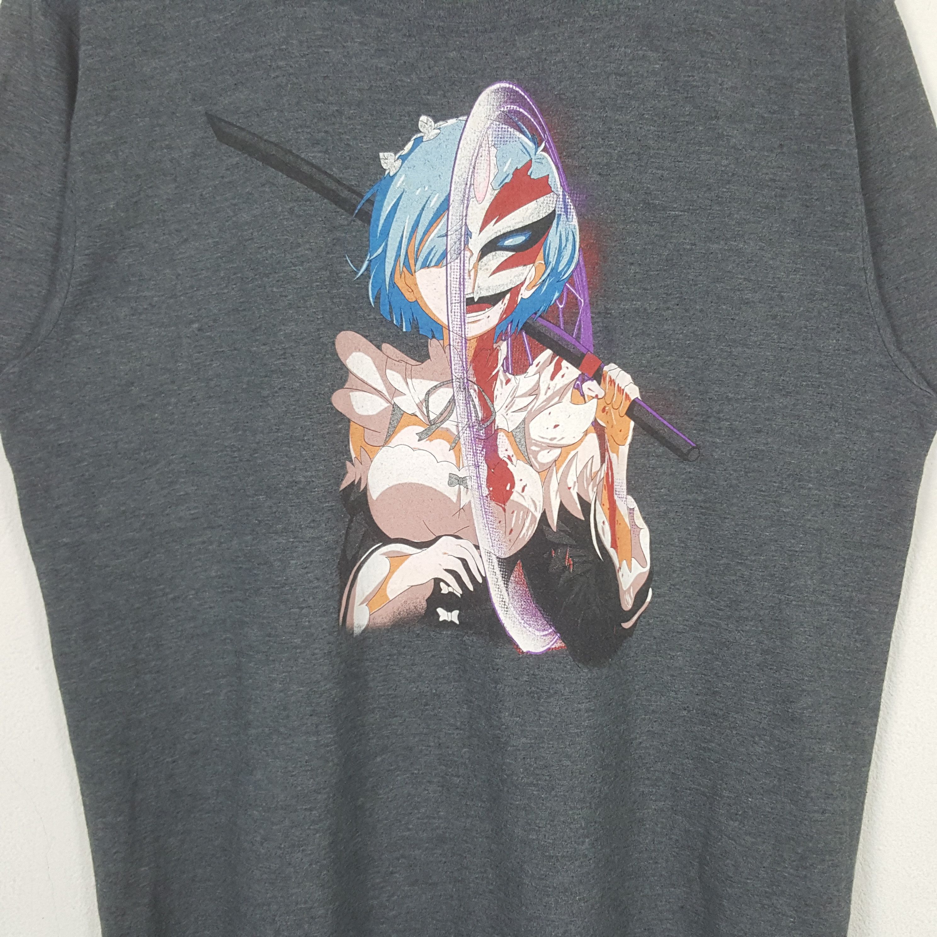 Anime Vintage Bleach Hollow Ichigo and Rem Anime Girls Tshirt RR25 Size US L / EU 52-54 / 3 - 2 Thumbnail